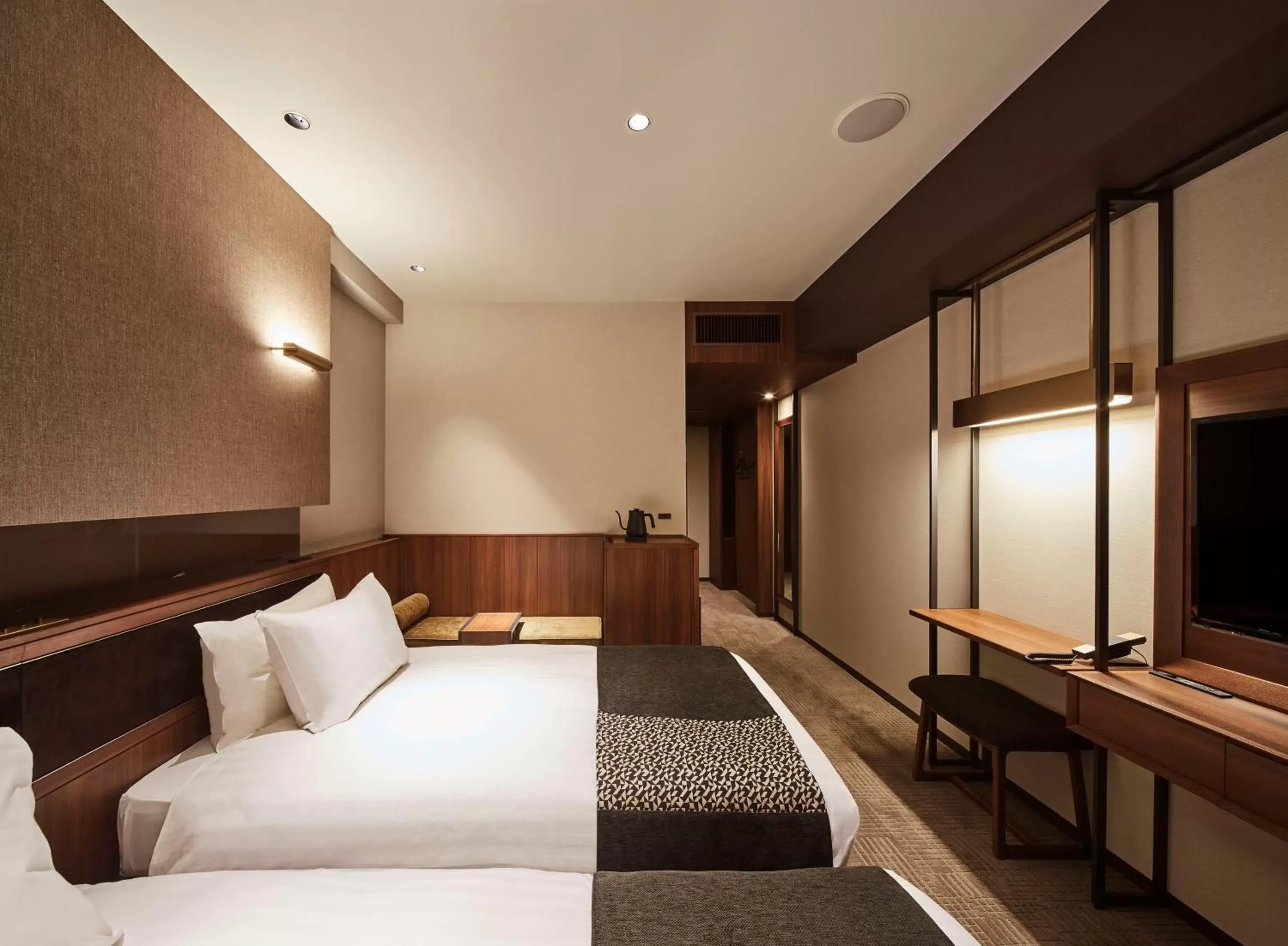 Photo of the whole room, Bed in Hotel Trad Hakata