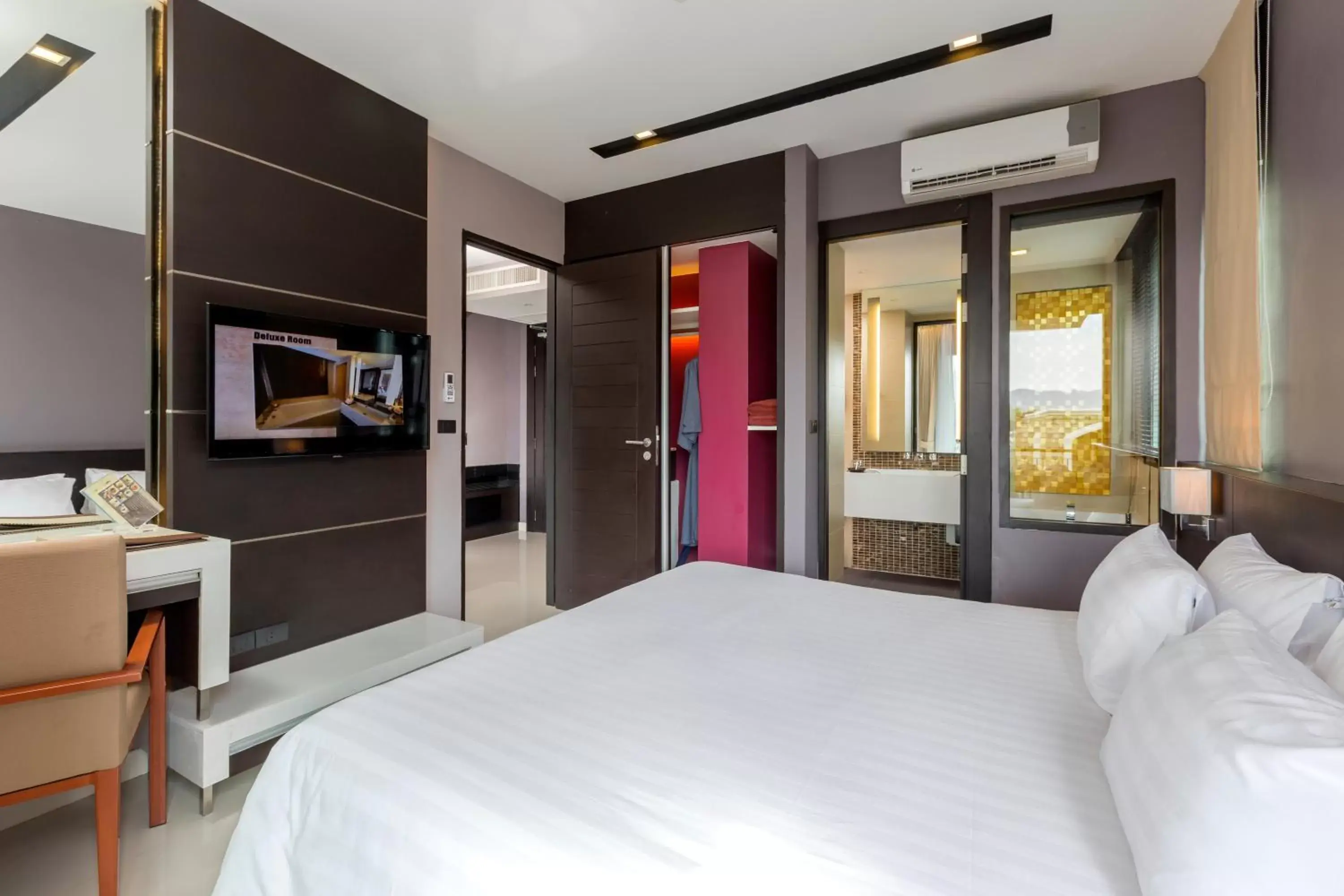 Bedroom, Bed in The Charm Resort Phuket - SHA Certified