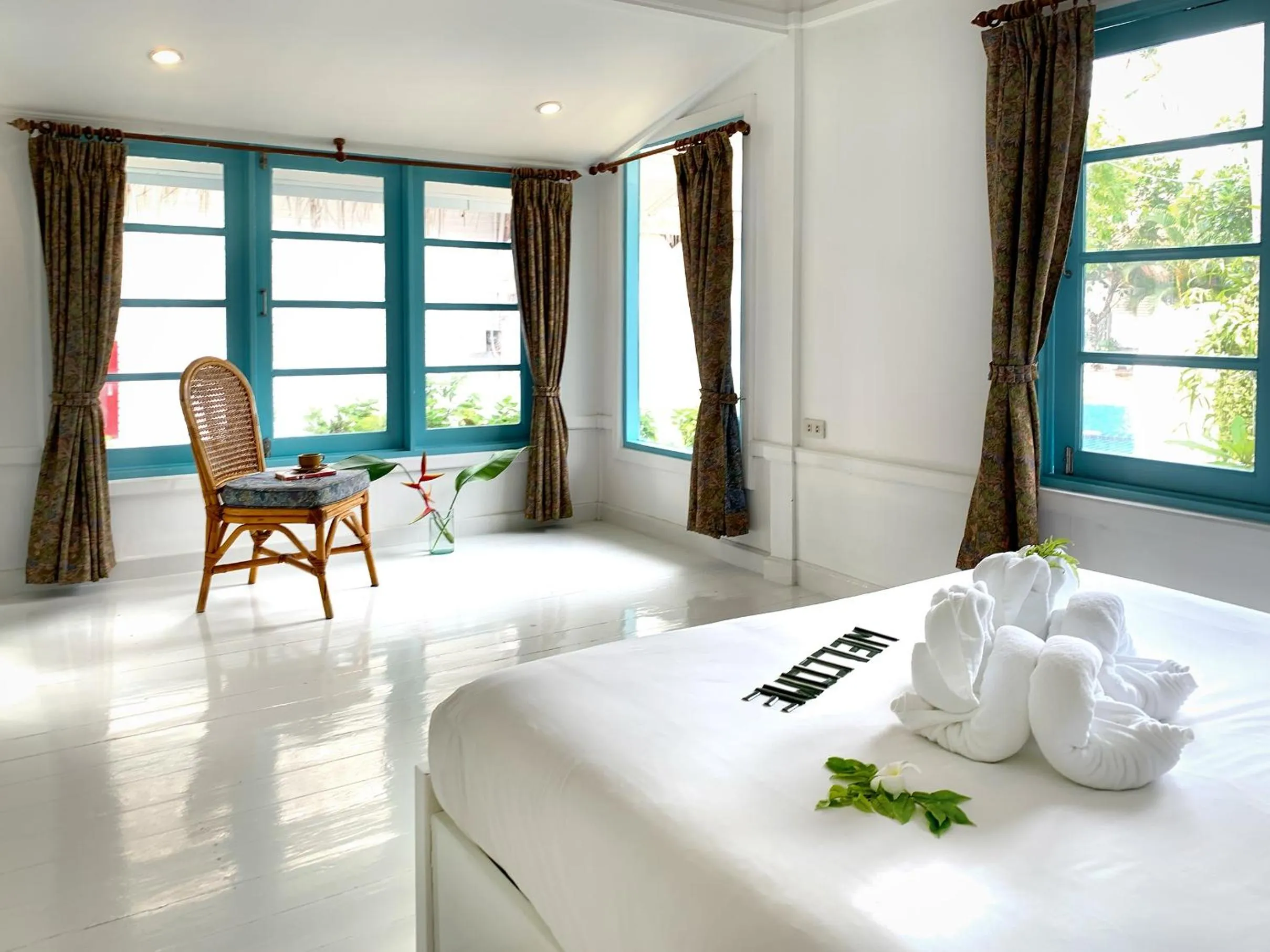 View (from property/room), Bed in Sand Sea Beach Resort