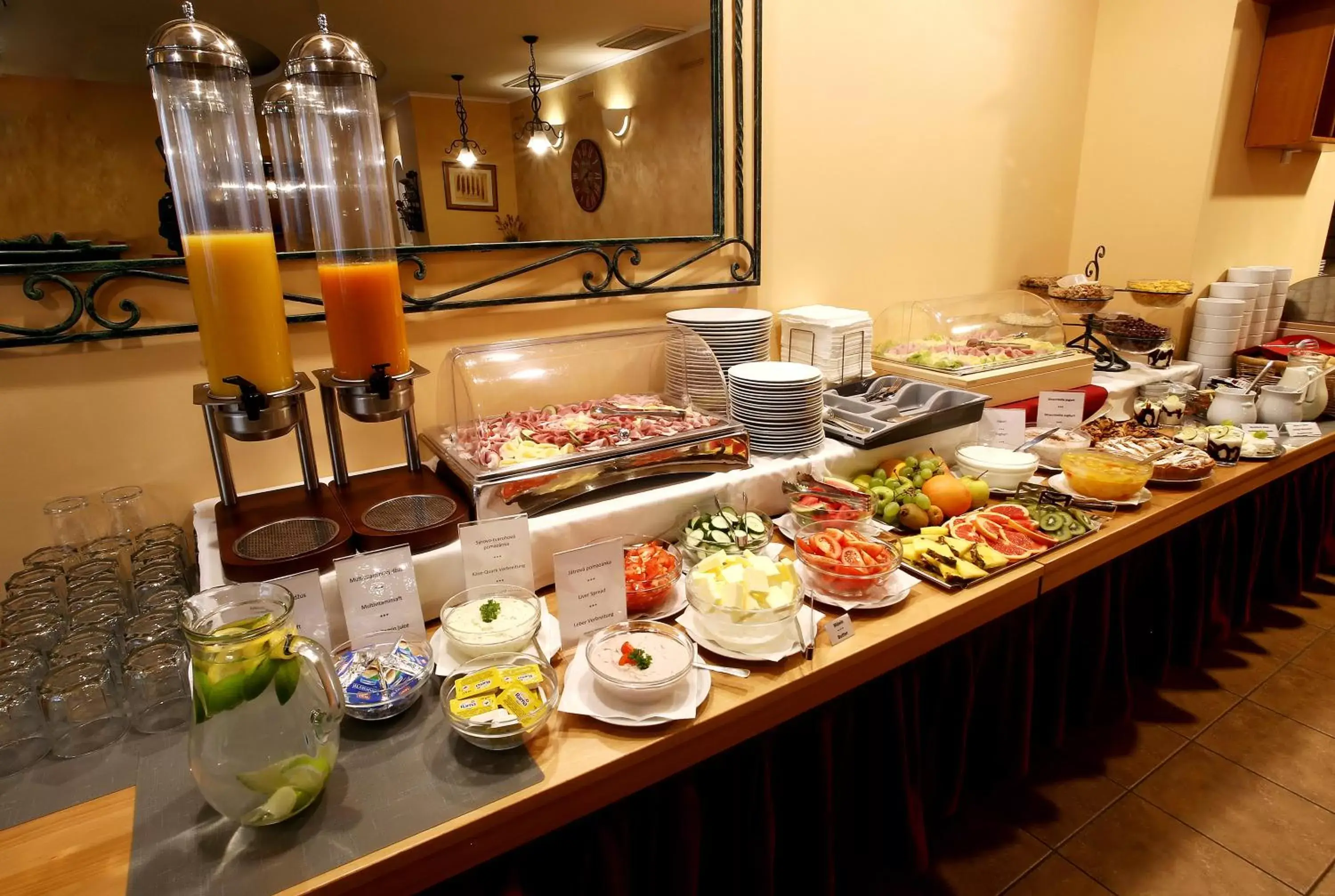 Buffet breakfast, Food in Hotel Roudna