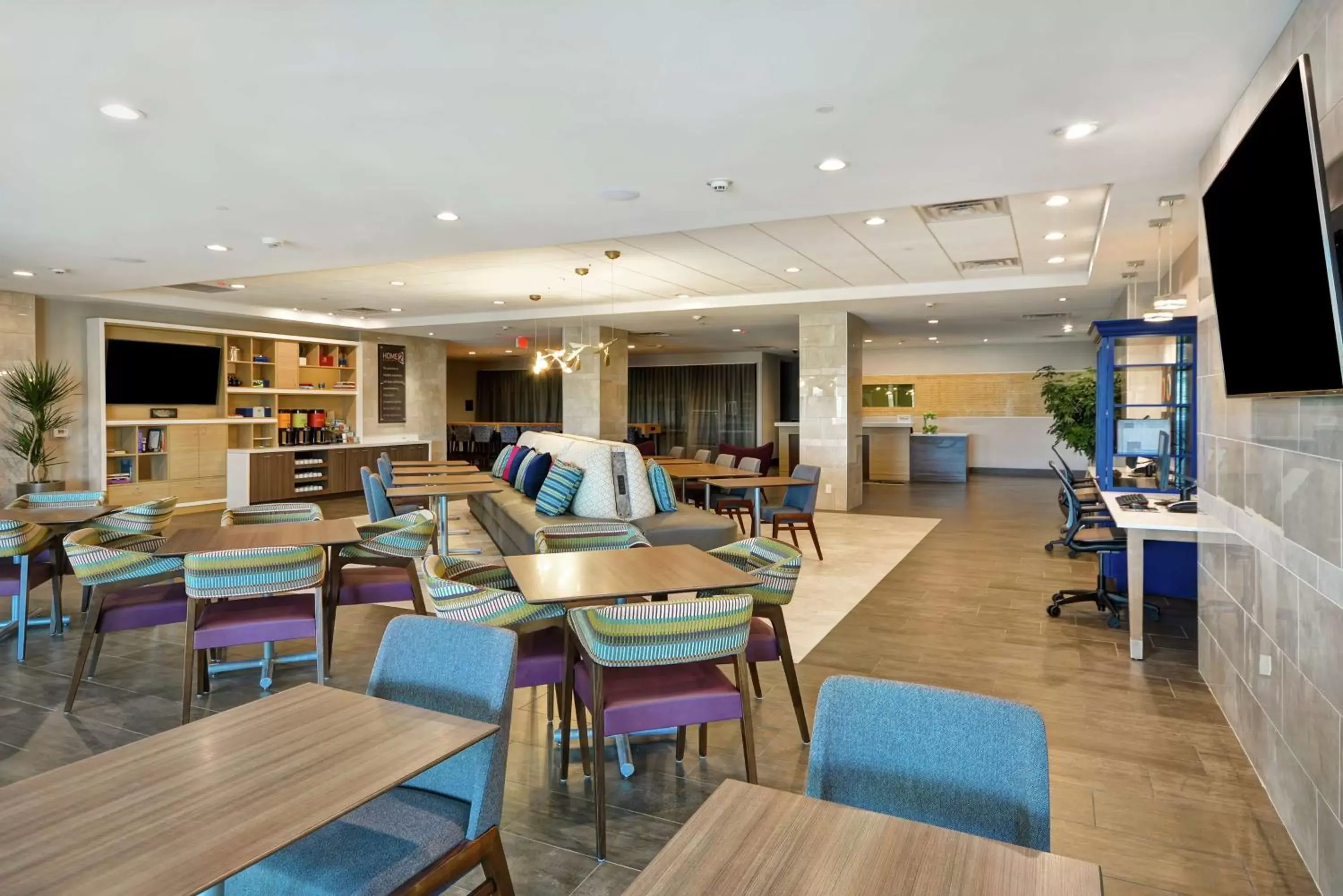 Lobby or reception, Restaurant/Places to Eat in Home2 Suites Plano Legacy West