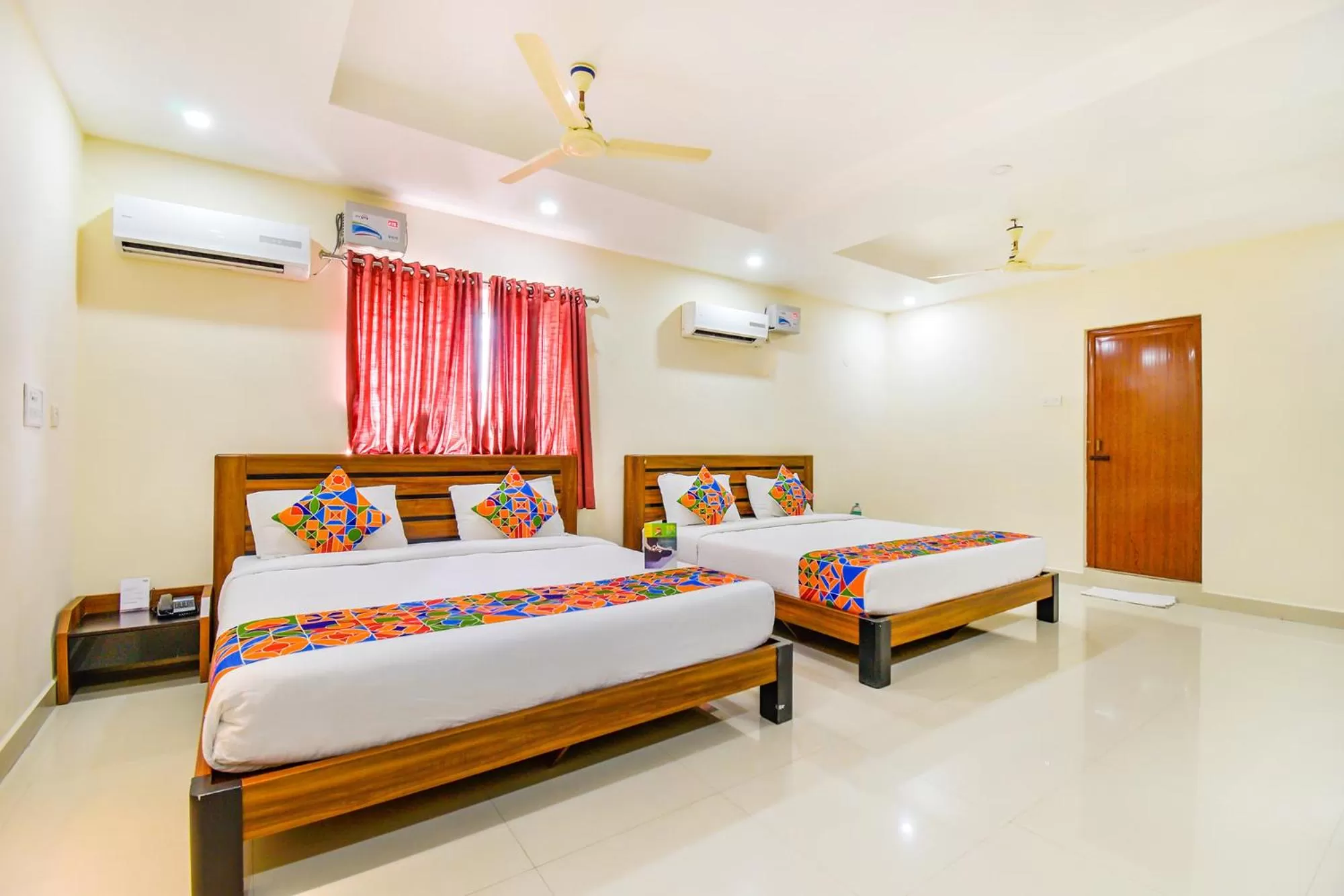 (Sanitized) Family Room - single occupancy in FabHotel Sri Krishna Residency Airport