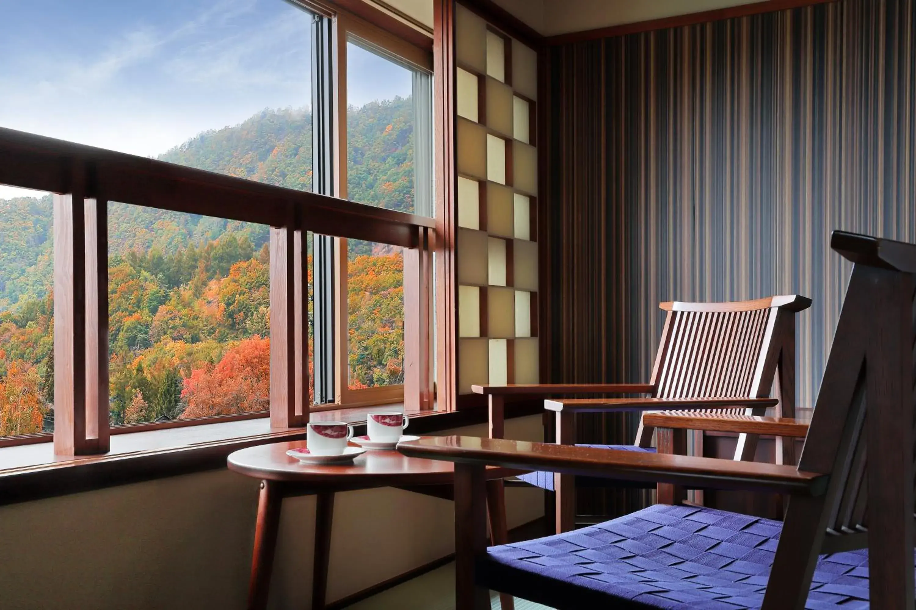 View (from property/room), Seating Area in Oomiya Ryokan