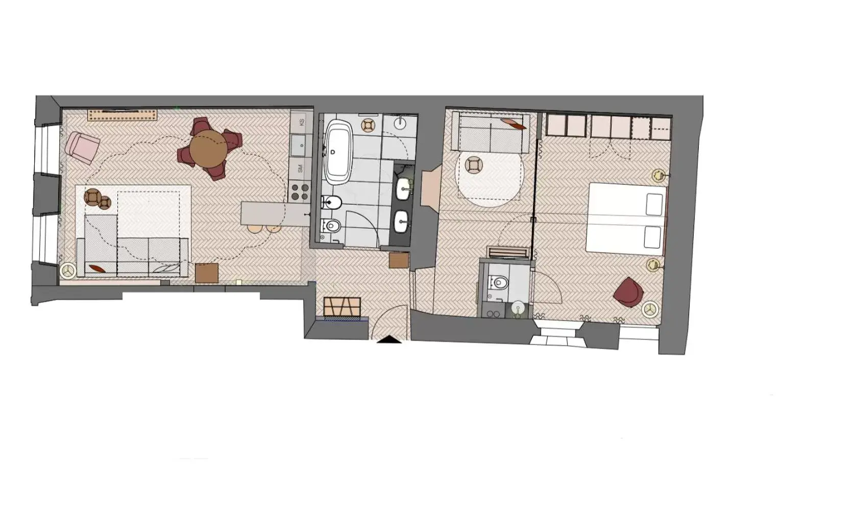 Floor Plan in Kuntino Suites