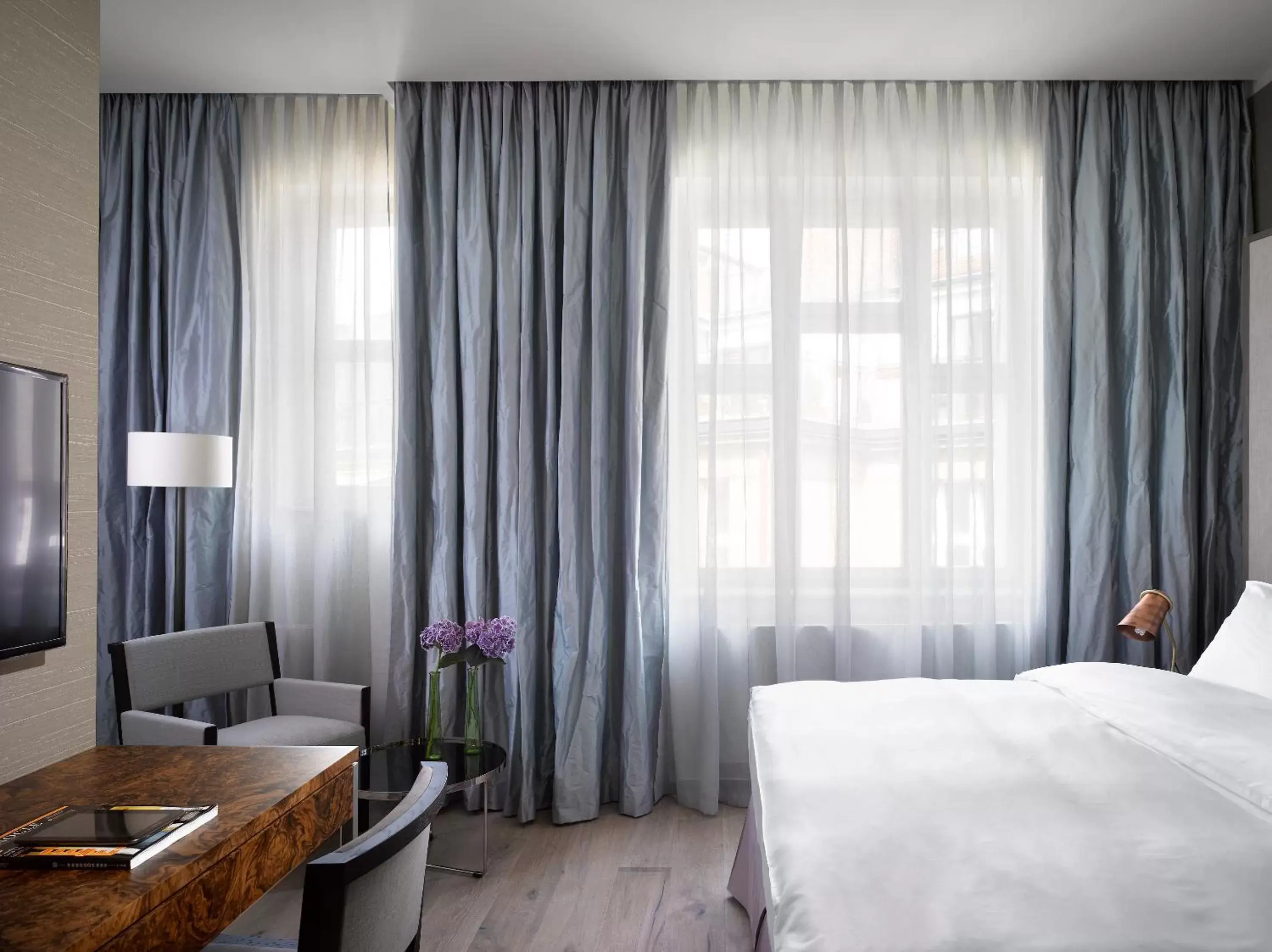 Bed in The Emblem Prague Hotel - Preferred Hotels & Resorts