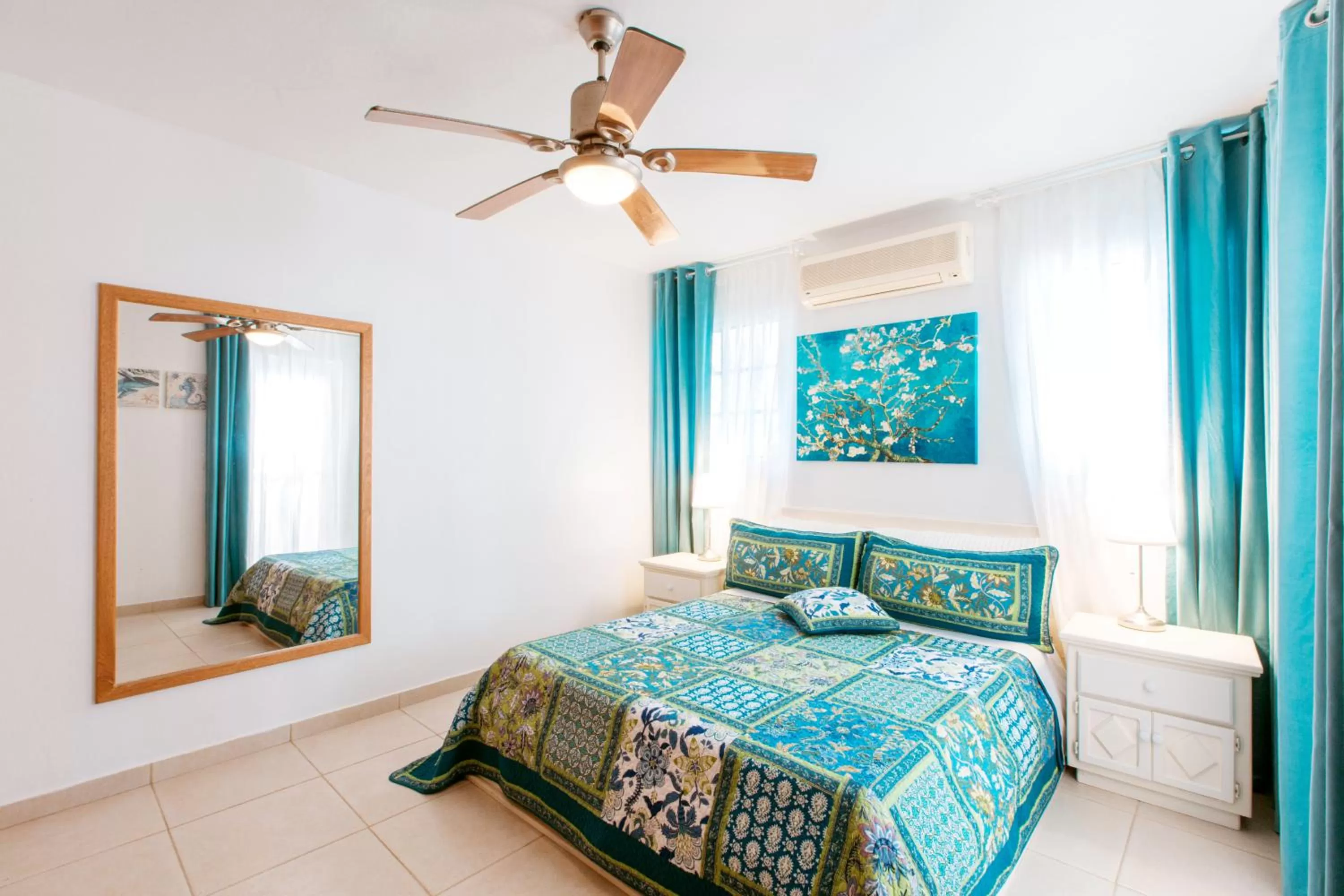 Bedroom, Bed in Tropical Villas at Los Corales Beach - Caribbean Rentals FZCO
