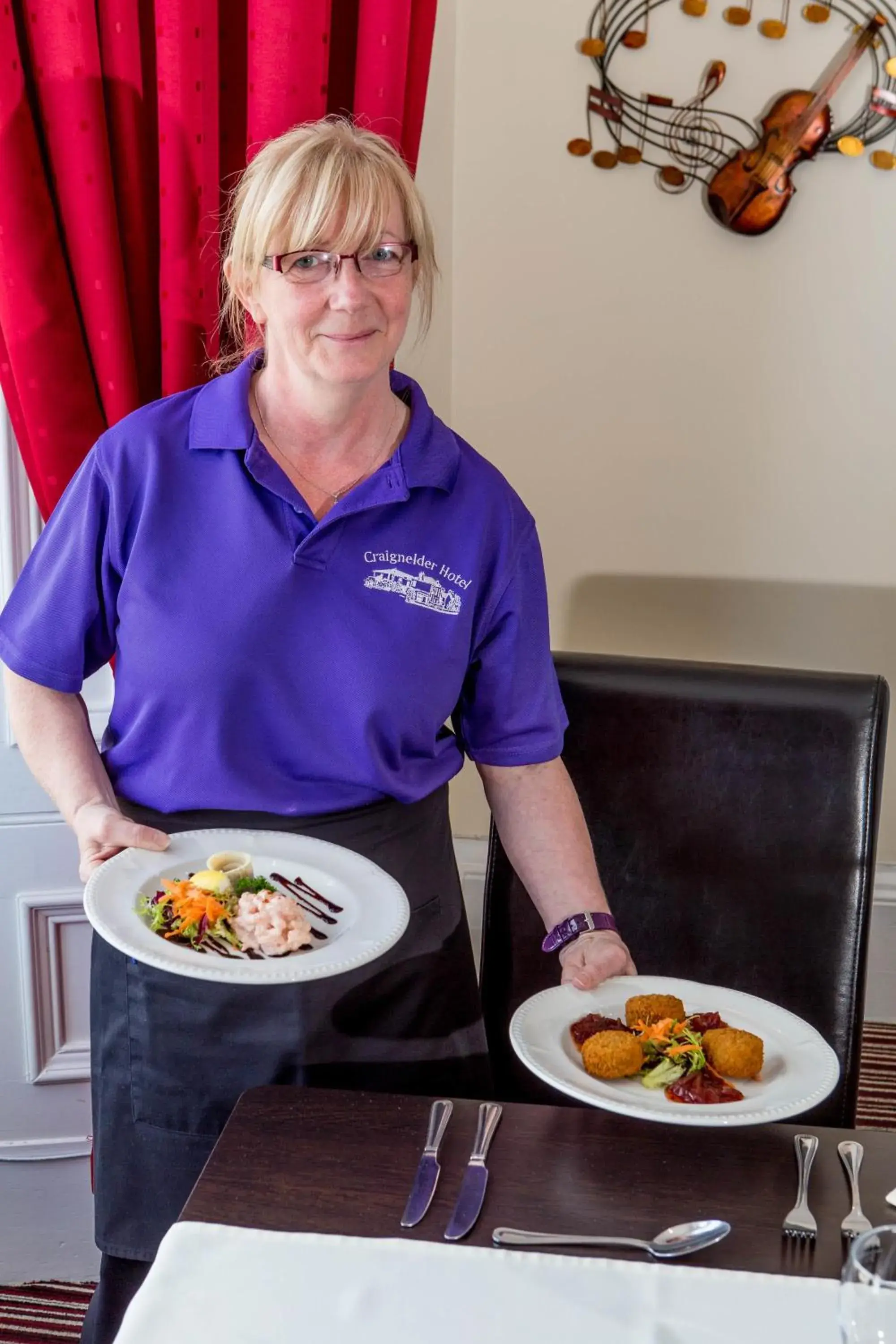 Staff, Food in Craignelder Hotel