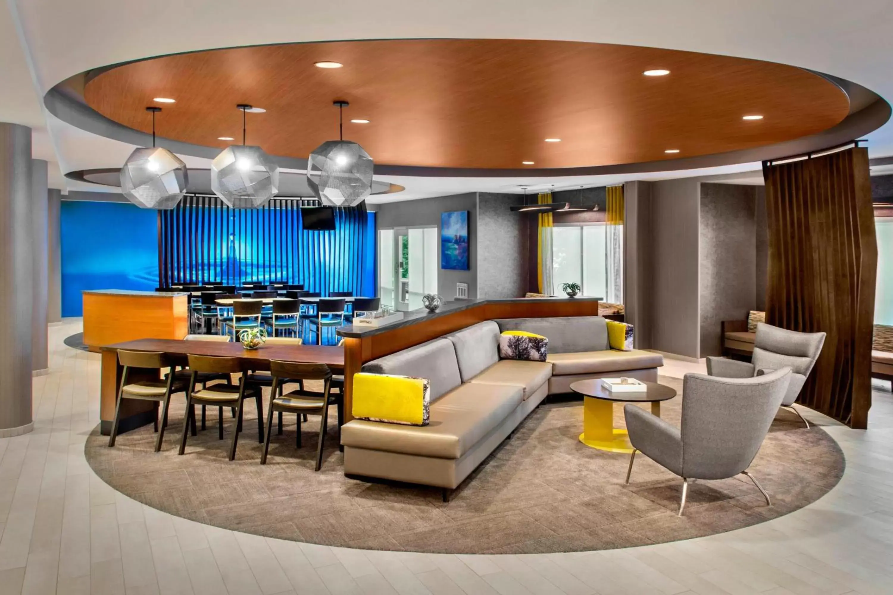Lobby or reception, Lounge/Bar in SpringHill Suites Long Island Brookhaven