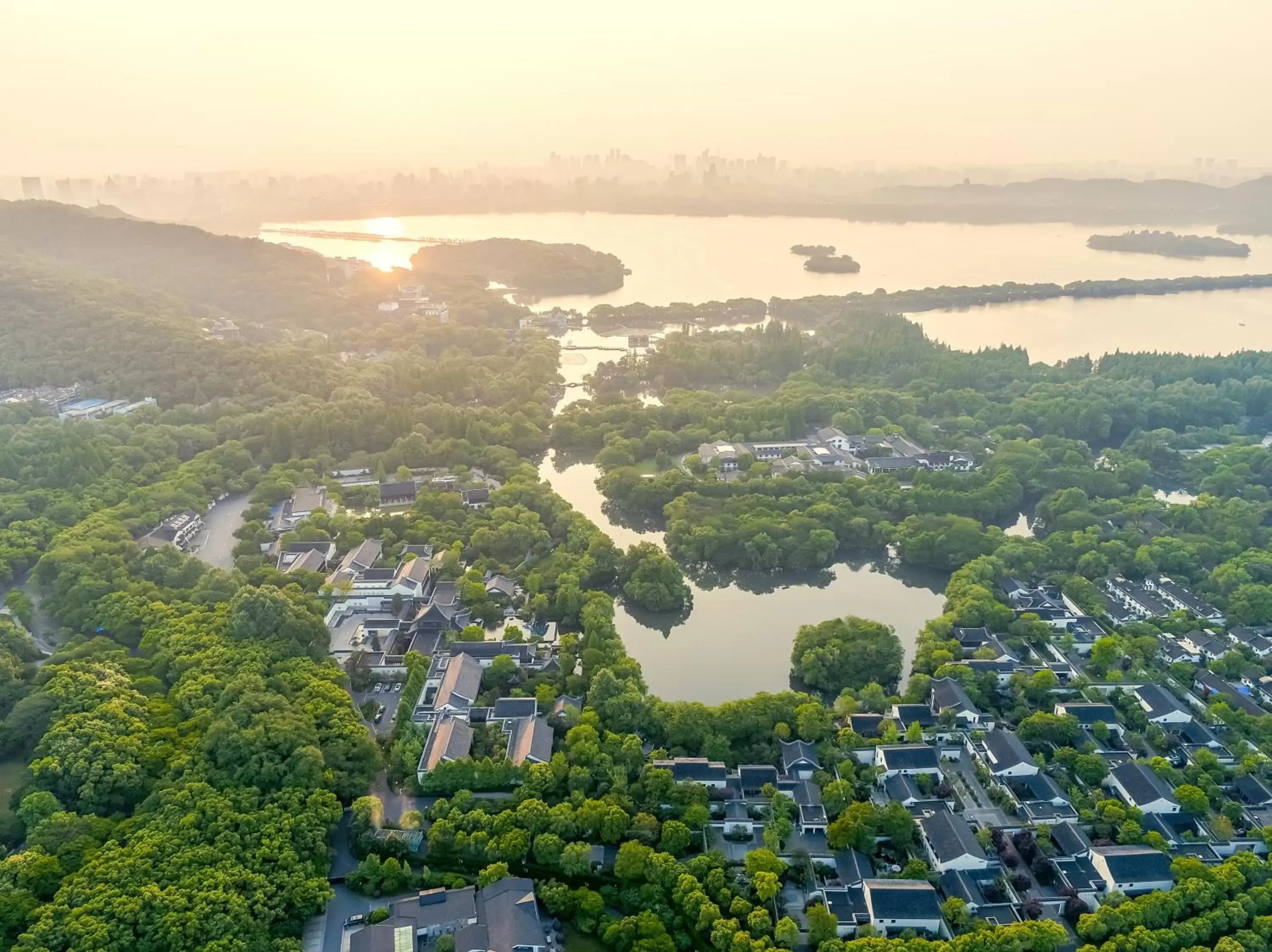 Nearby landmark, Bird's-eye View in Four Seasons Hotel Hangzhou at West Lake