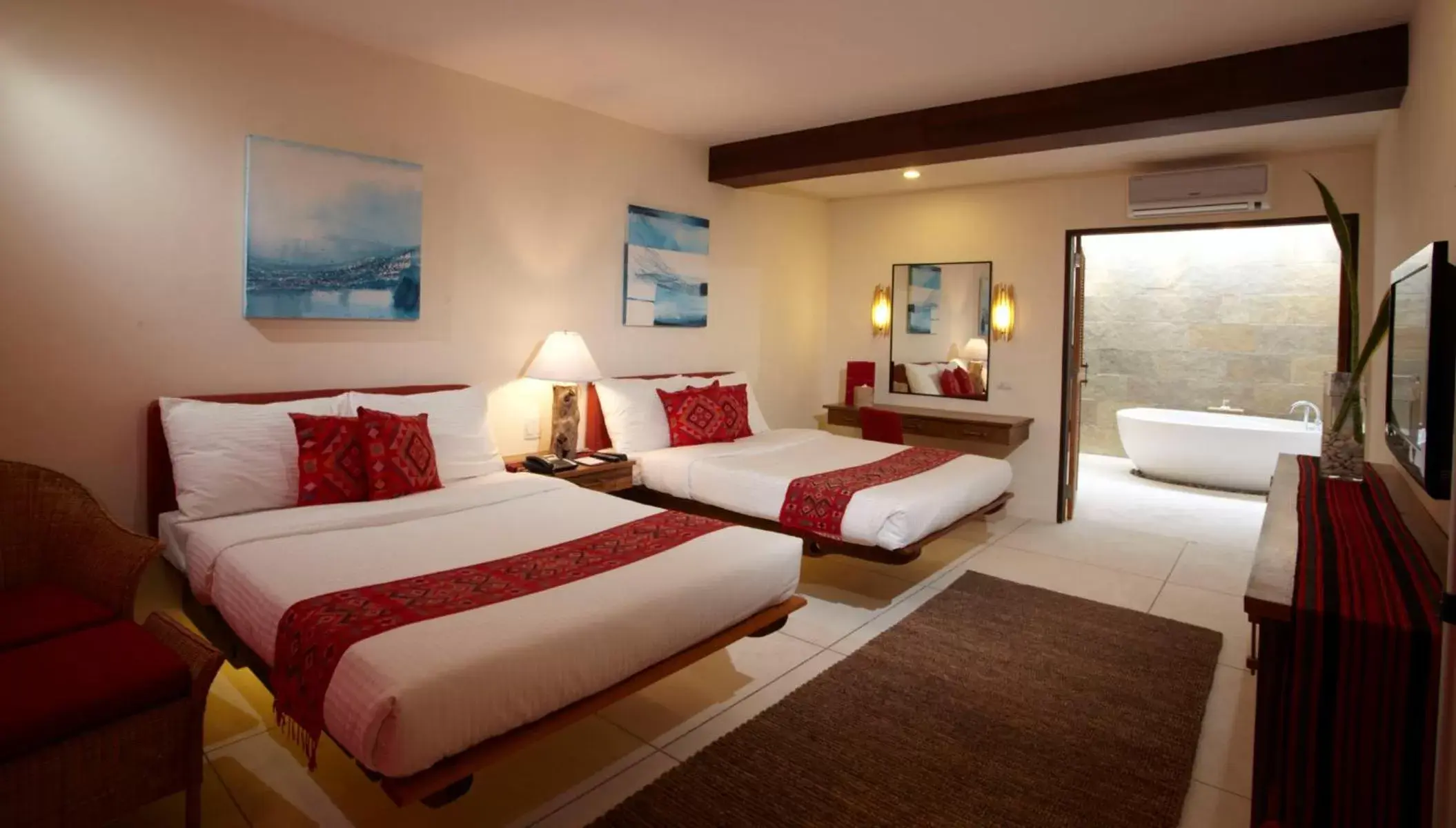 Photo of the whole room, Bed in Bluewater Panglao Resort