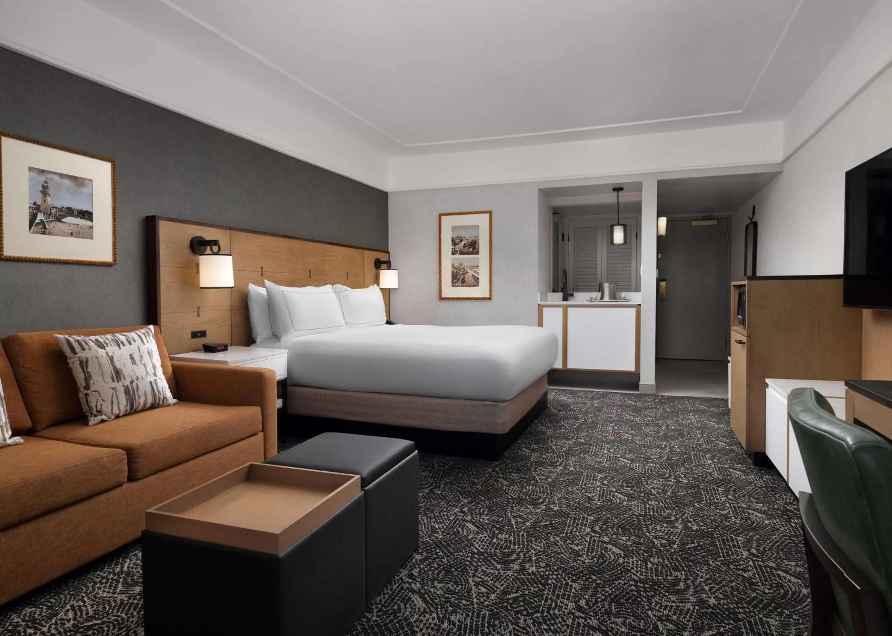 Living room, Bed in Hilton Stockton