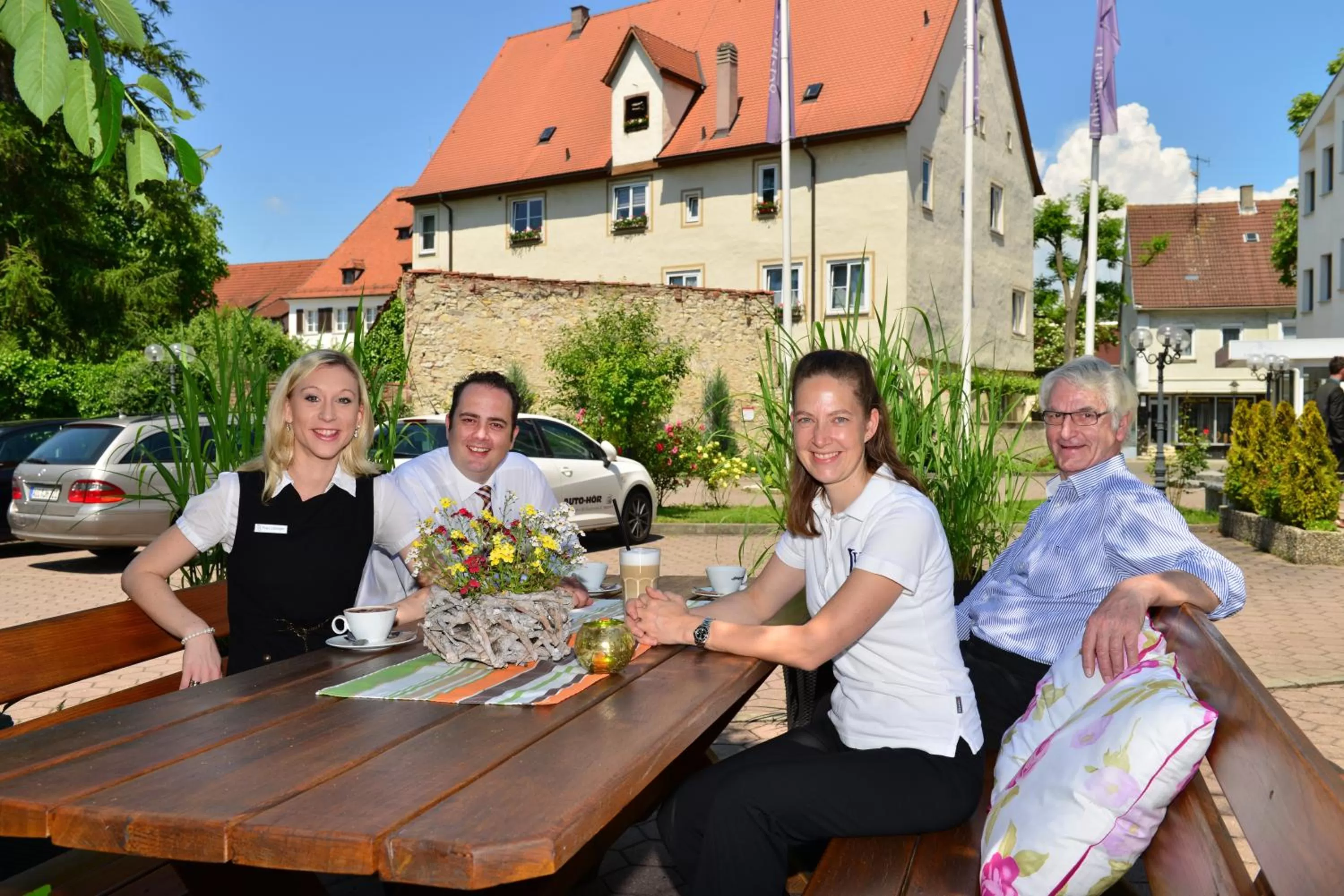 Patio in Lobinger Hotel Weisses Ross
