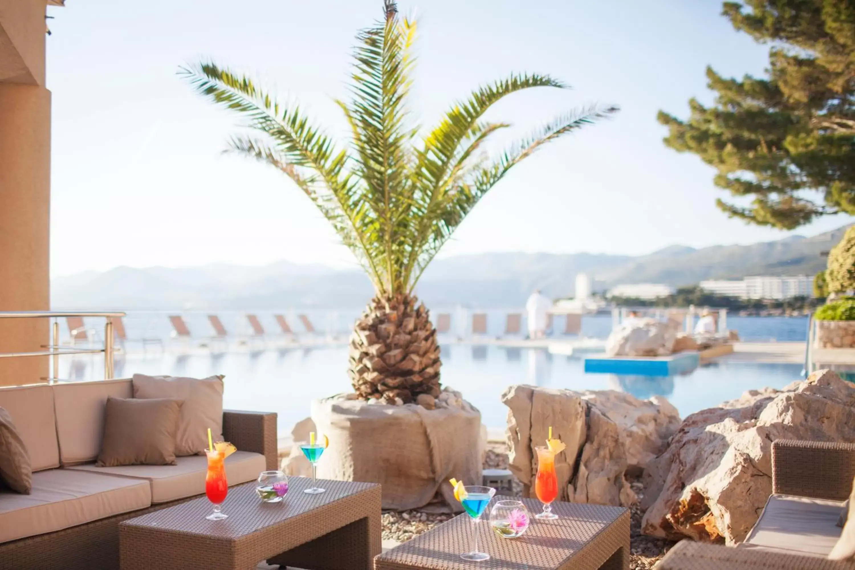 Drinks, Pool View in Hotel Dubrovnik Palace