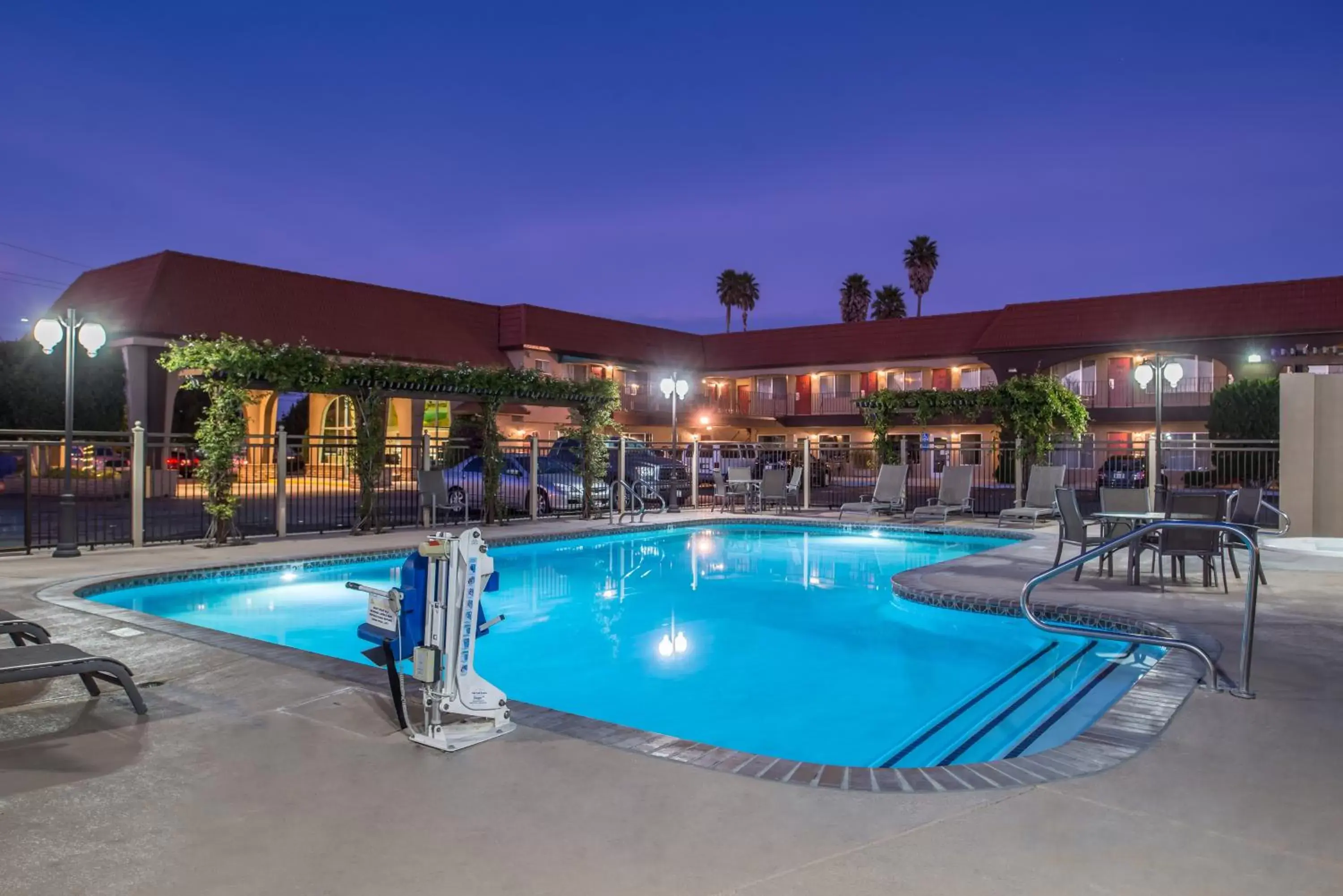 Night, Swimming Pool in Laurel Inn & Conference Center