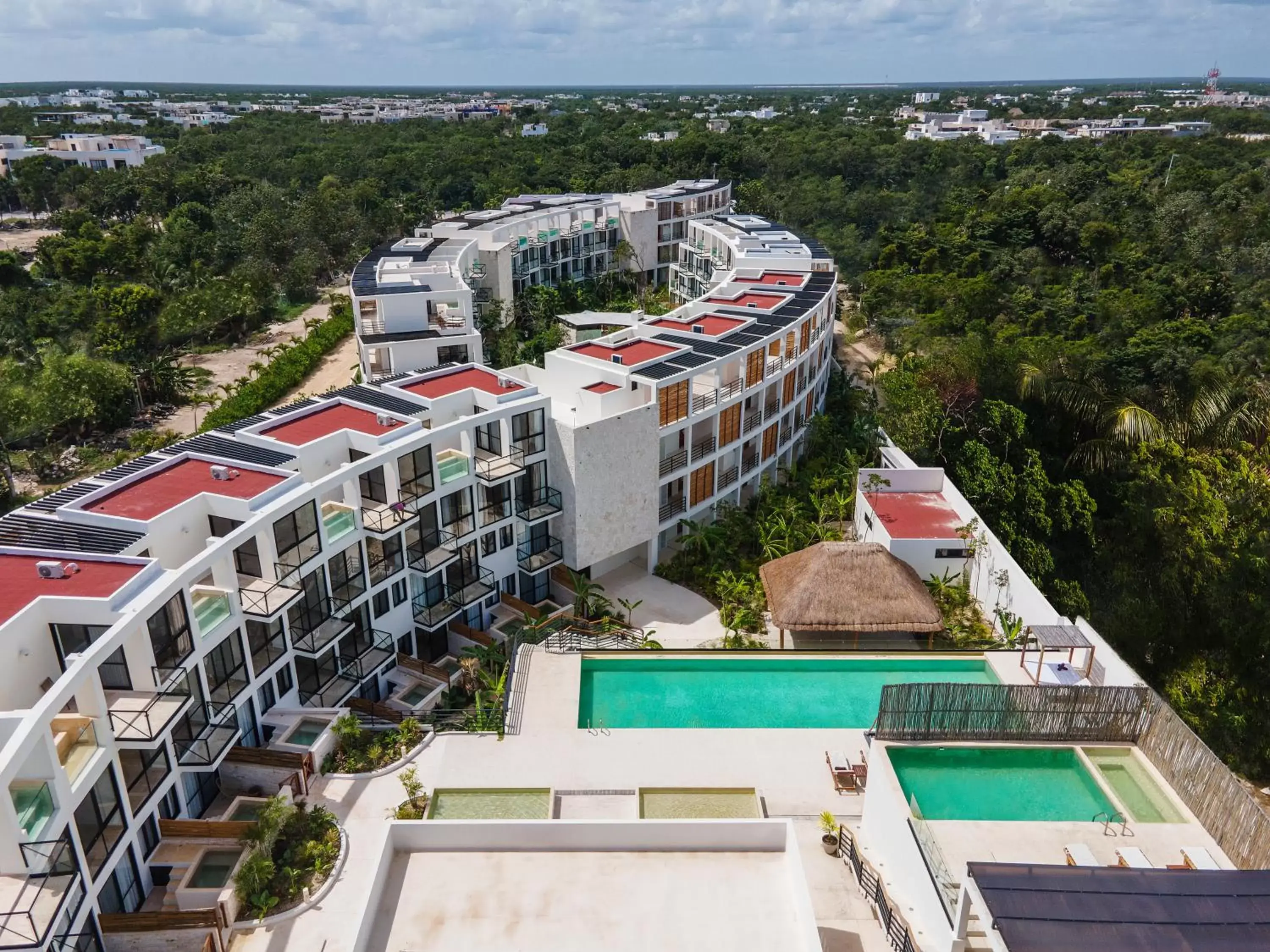 Property building, Pool View in The Waves Tulum