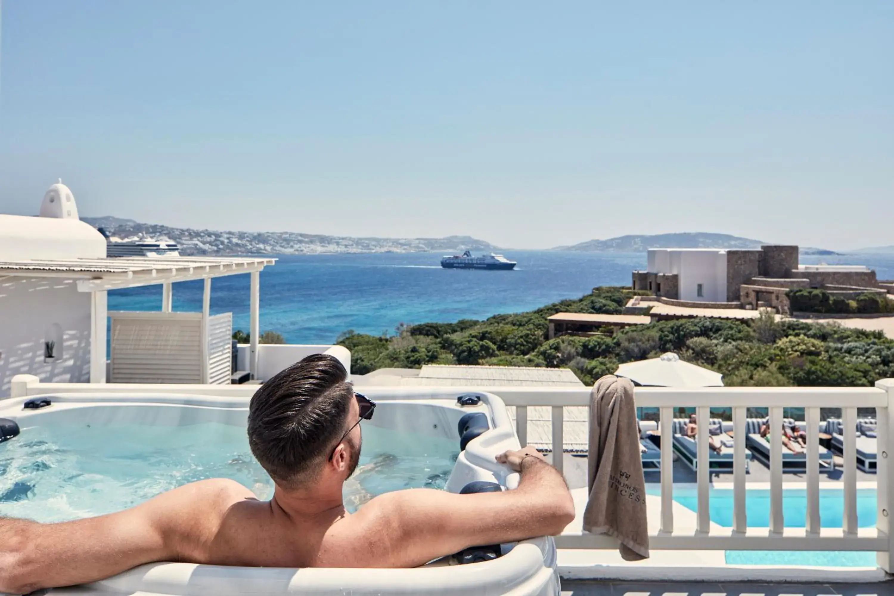 Balcony/Terrace in Mykonos Princess Hotel