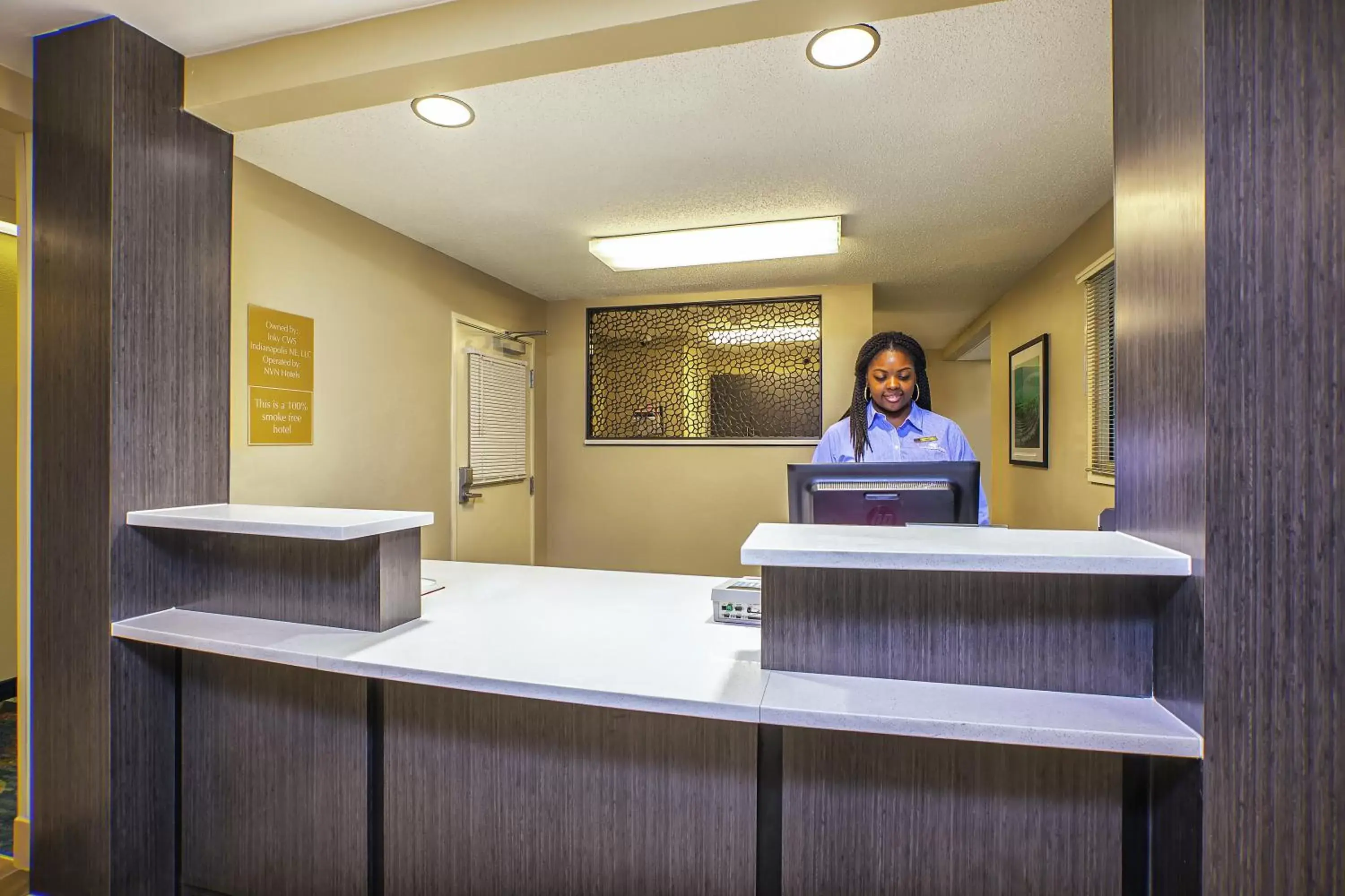 Property building, Lobby/Reception in Candlewood Suites Indianapolis Northeast, an IHG Hotel