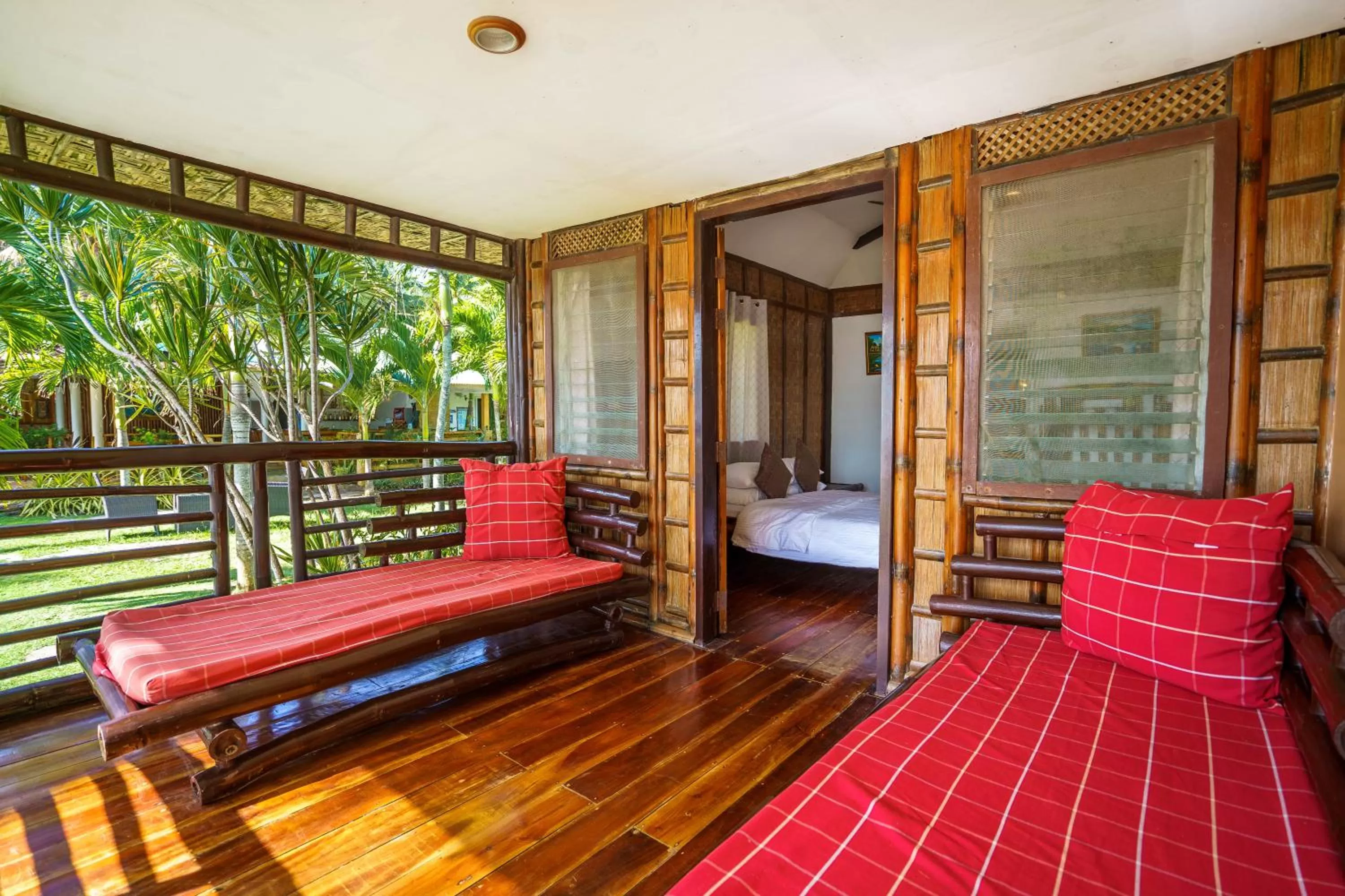 Balcony/Terrace, Bed in Charisma Beach Resort