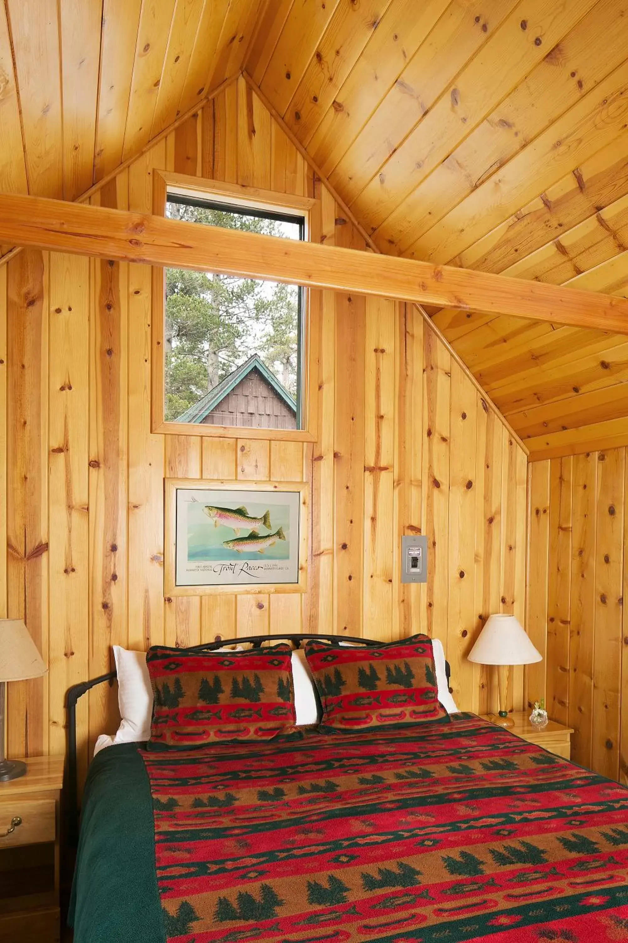 Bed in Tamarack Lodge
