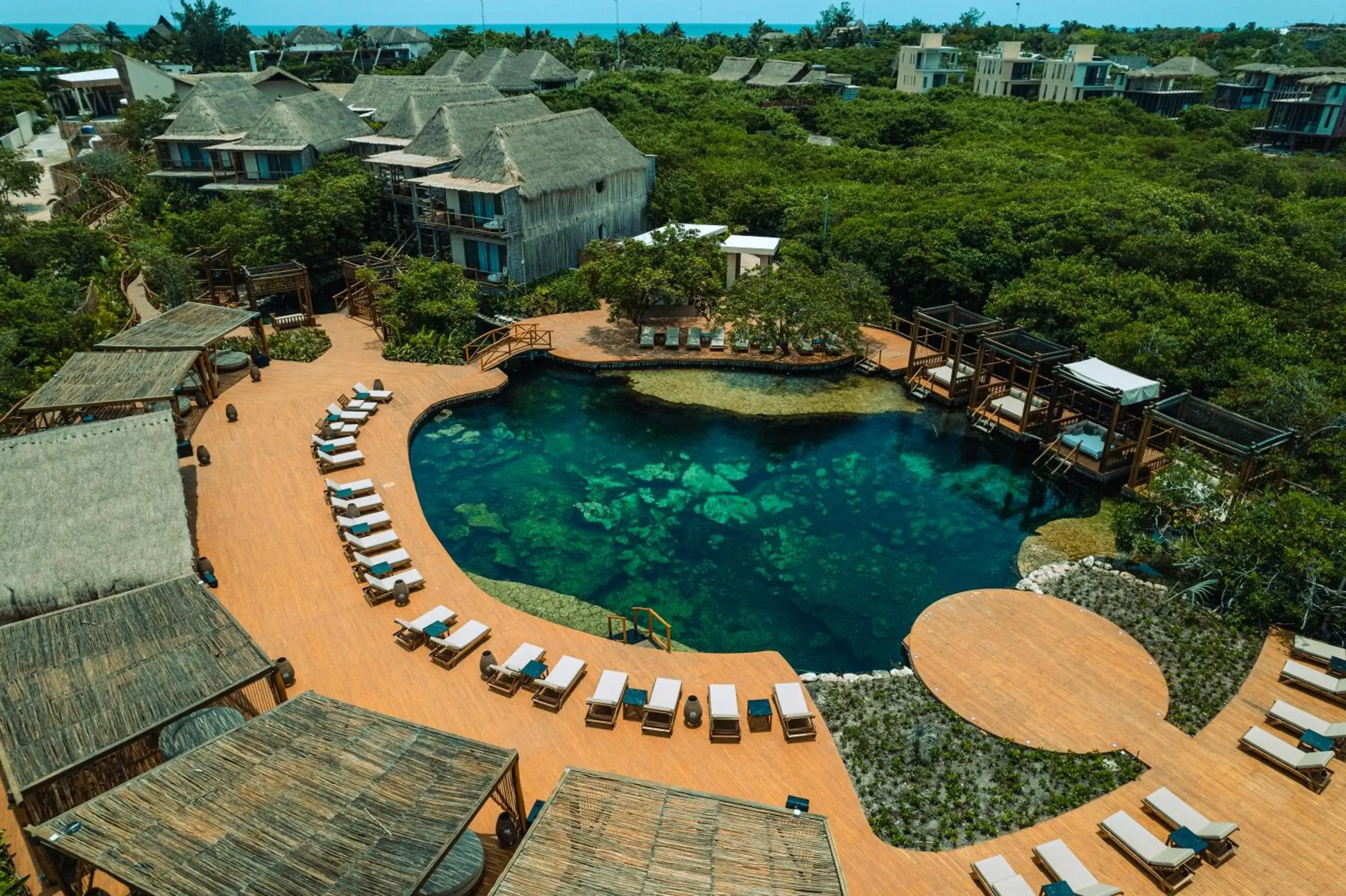 Bird's eye view, Pool View in Hotel Shibari - Restaurant & Cenote Club