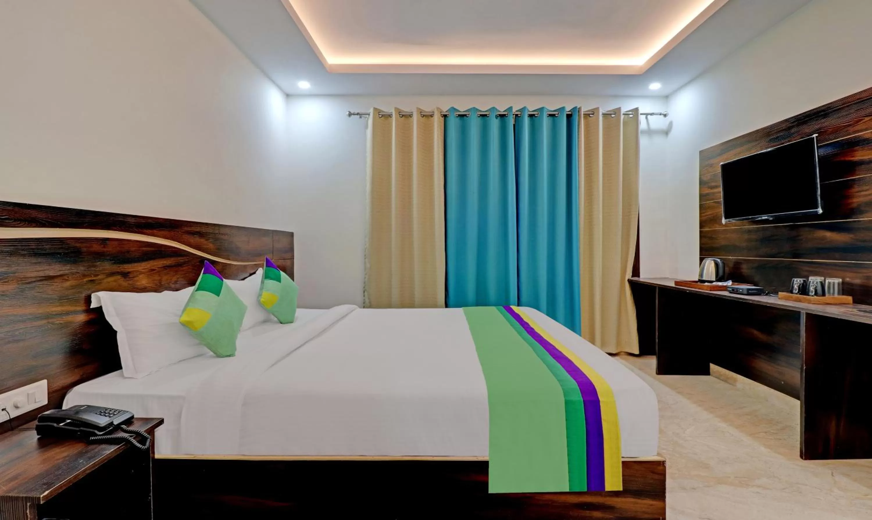 Bed in Hotel Hidden Delight Rishikesh