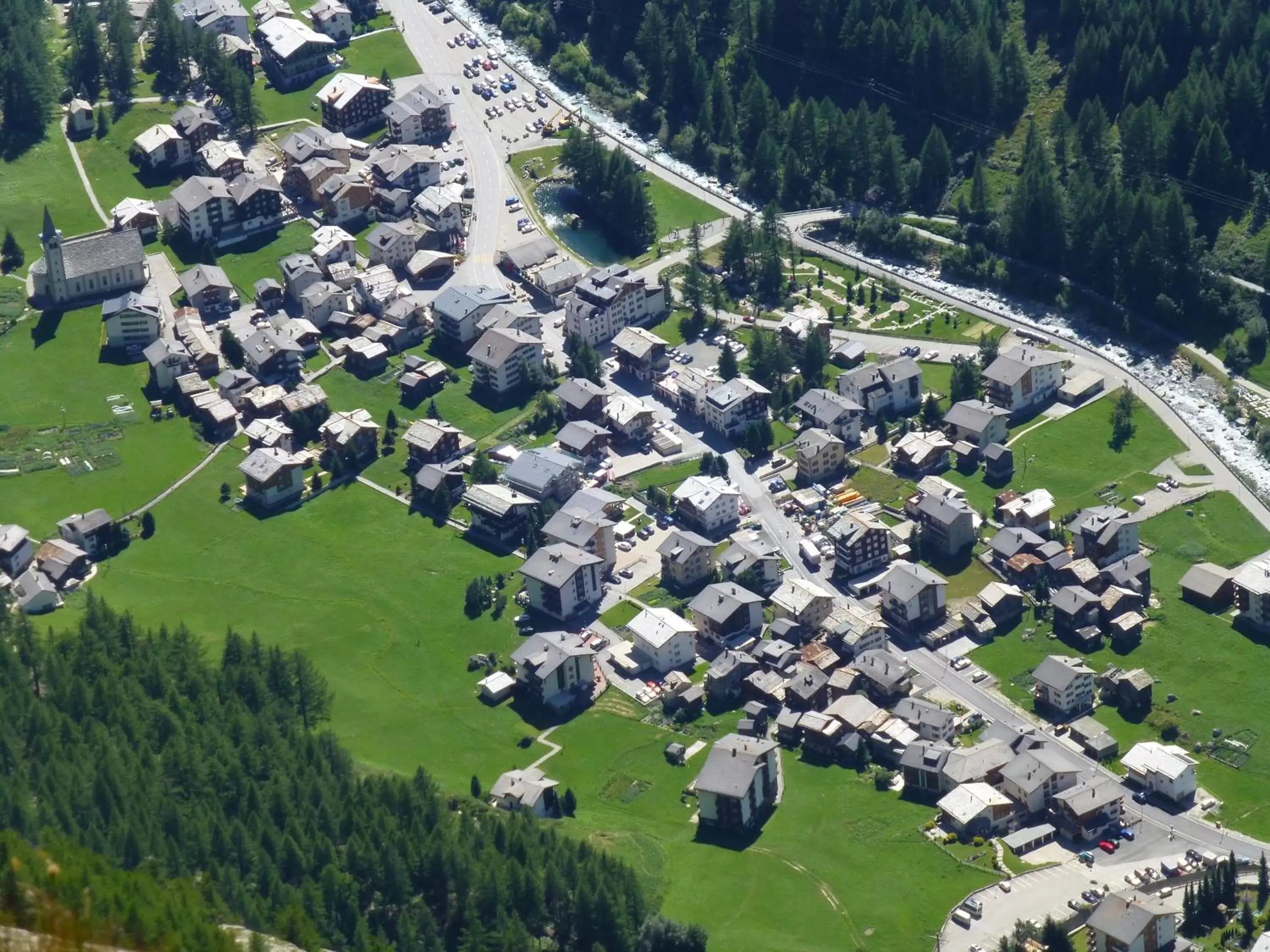 Day, Bird's-eye View in Hotel Alpenhof