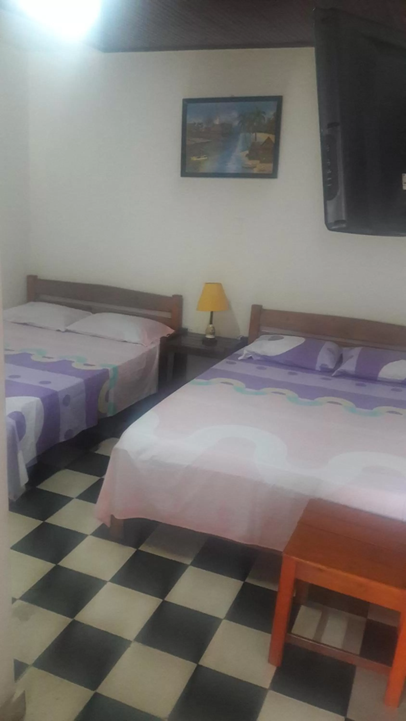 Bed in Hospedaje Santa Bárbara