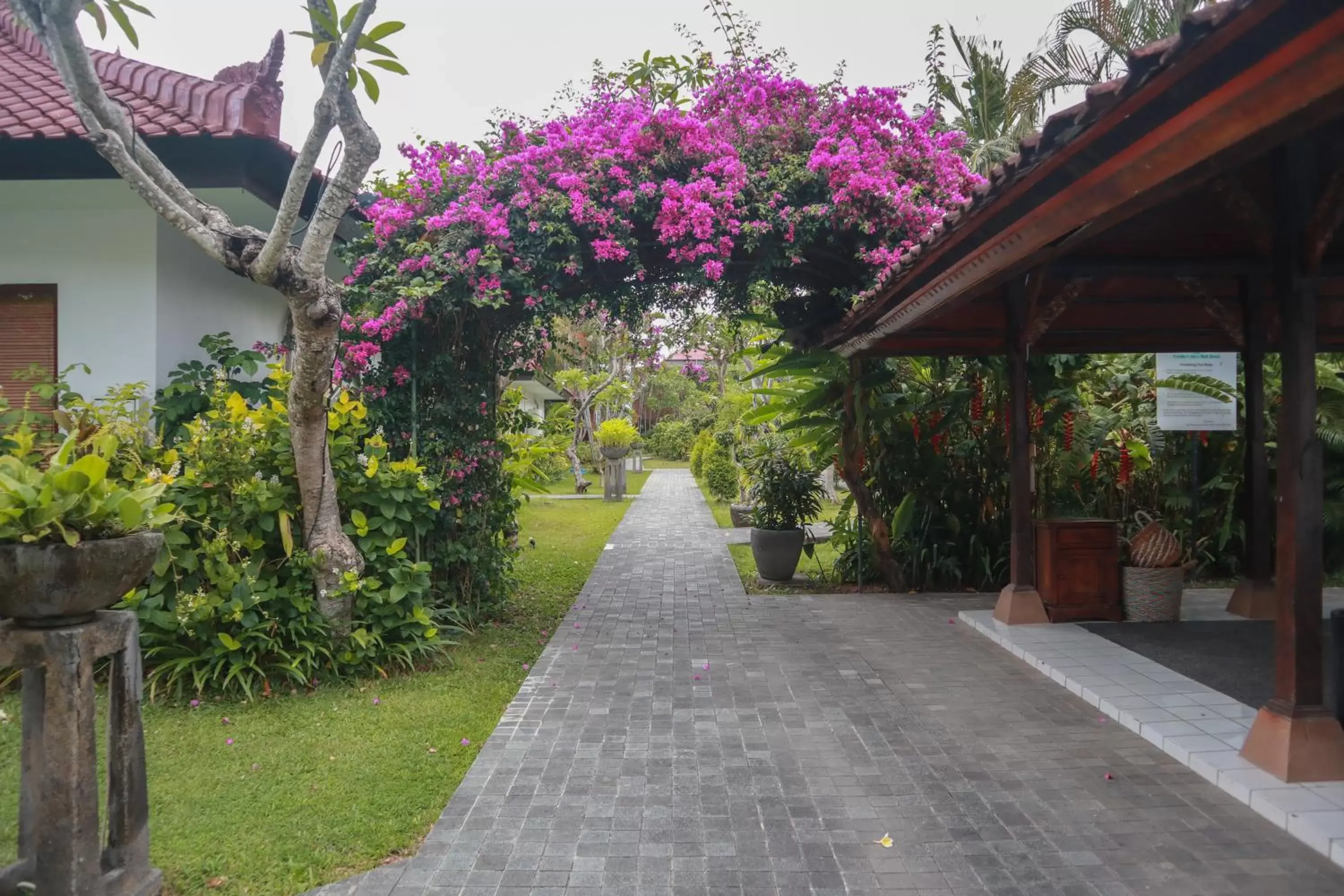 Garden view in The Cakra Hotel Garden view in The Cakra Hotel