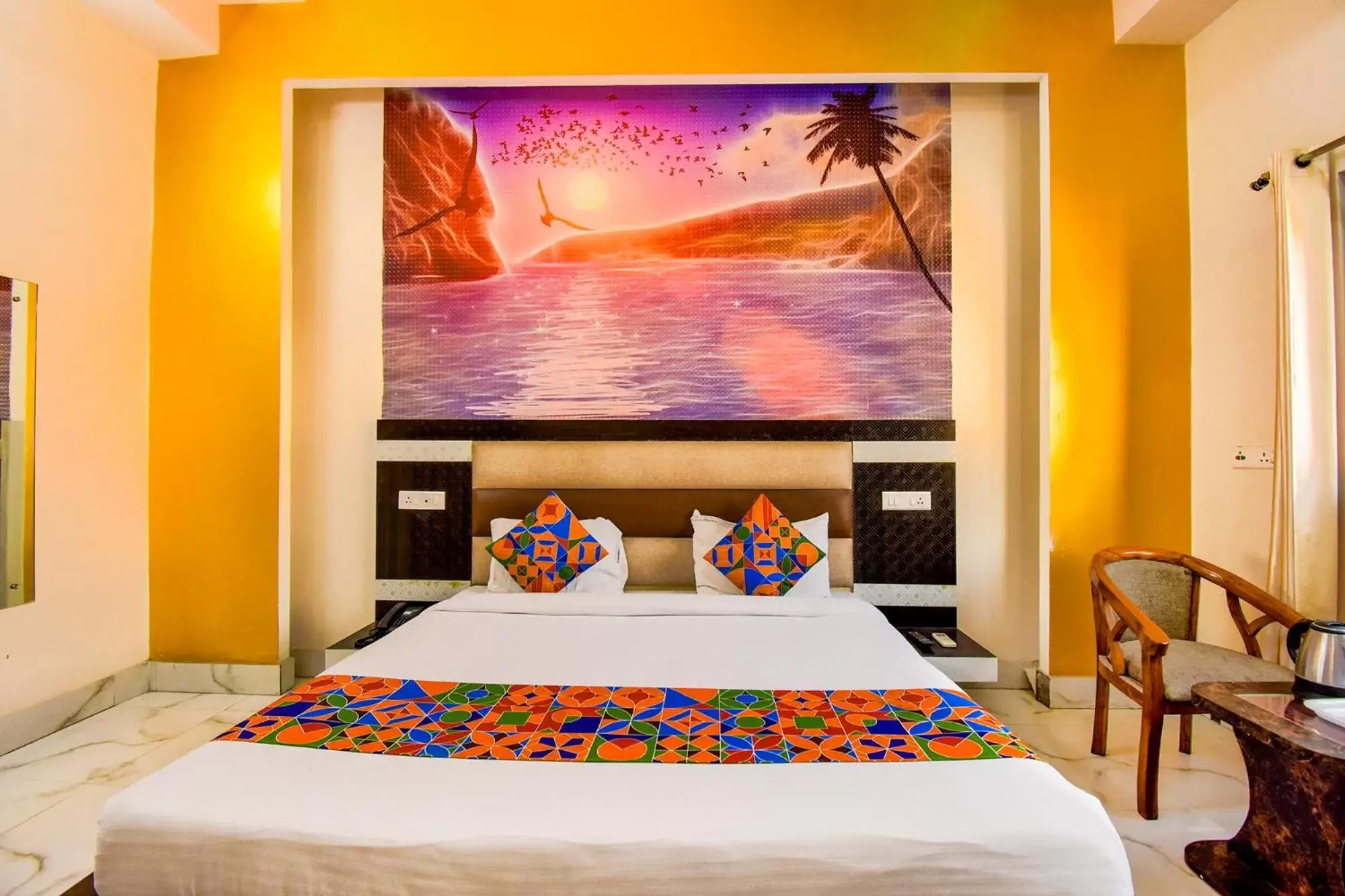 Bedroom, Bed in FabHotel Prime Sumanglam Bedroom, Bed in FabHotel Prime Sumanglam