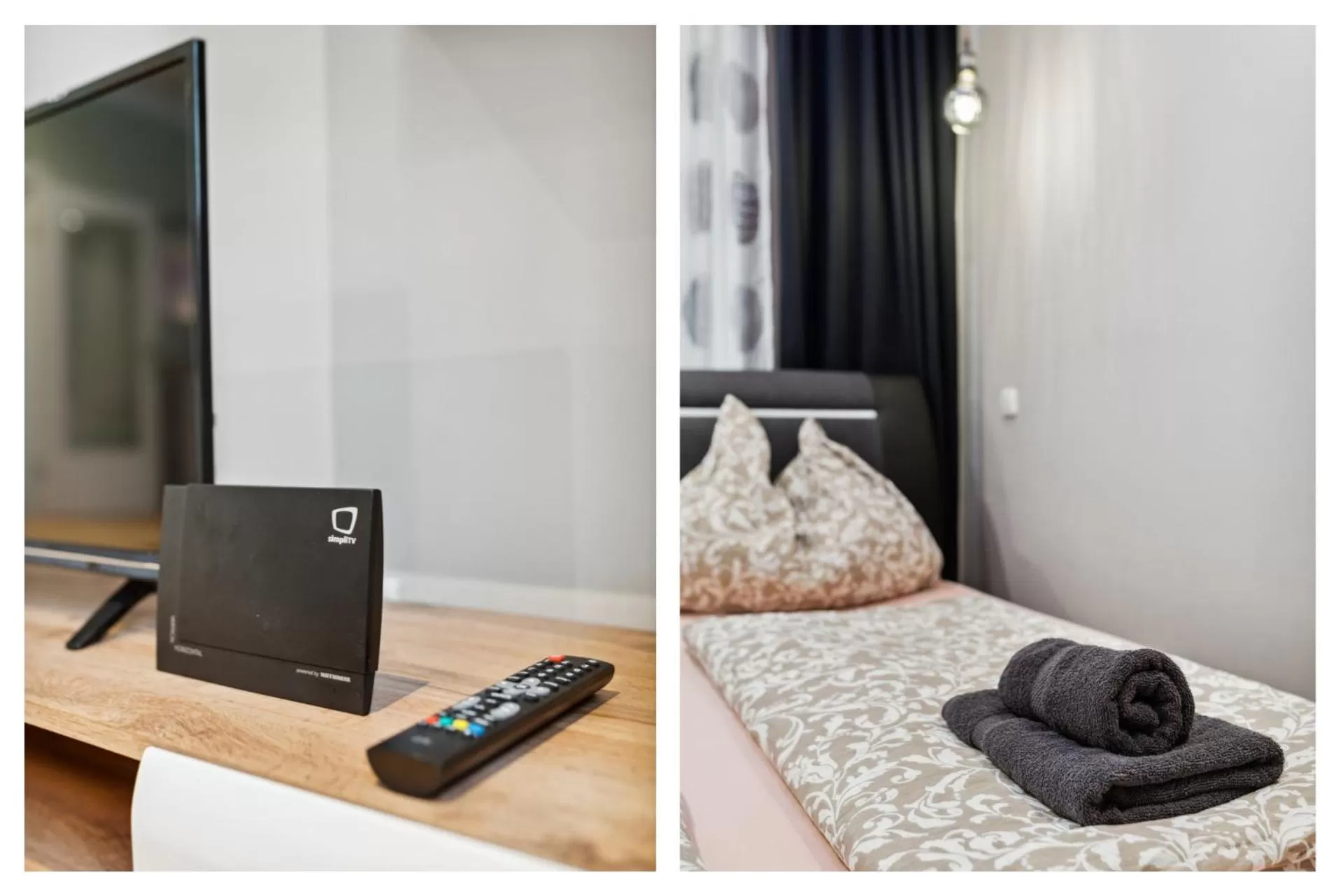 TV and multimedia, Bed in Florian's apartments in Mariahilf Vienna