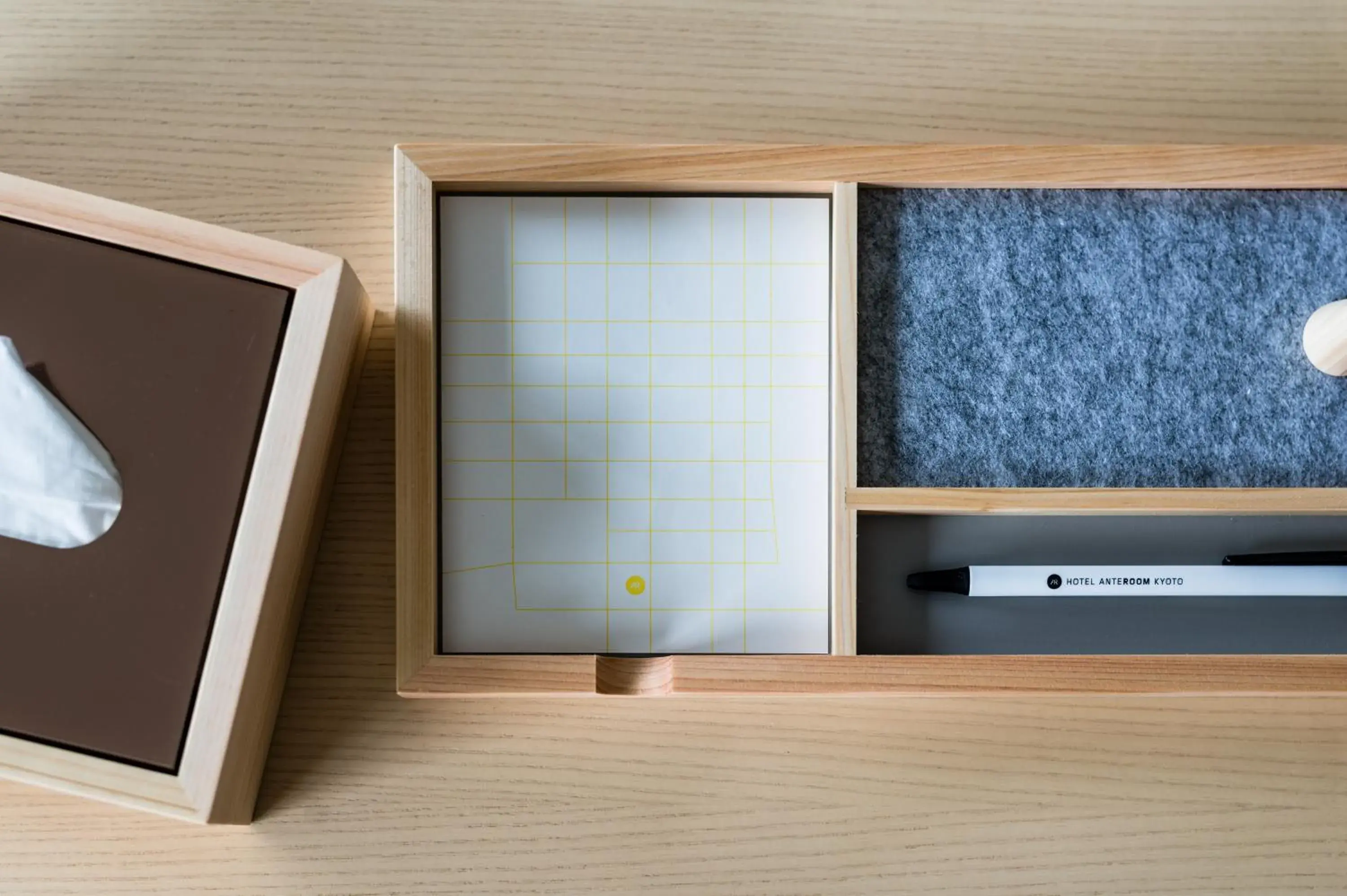 Decorative detail, TV/Entertainment Center in Hotel Anteroom Kyoto