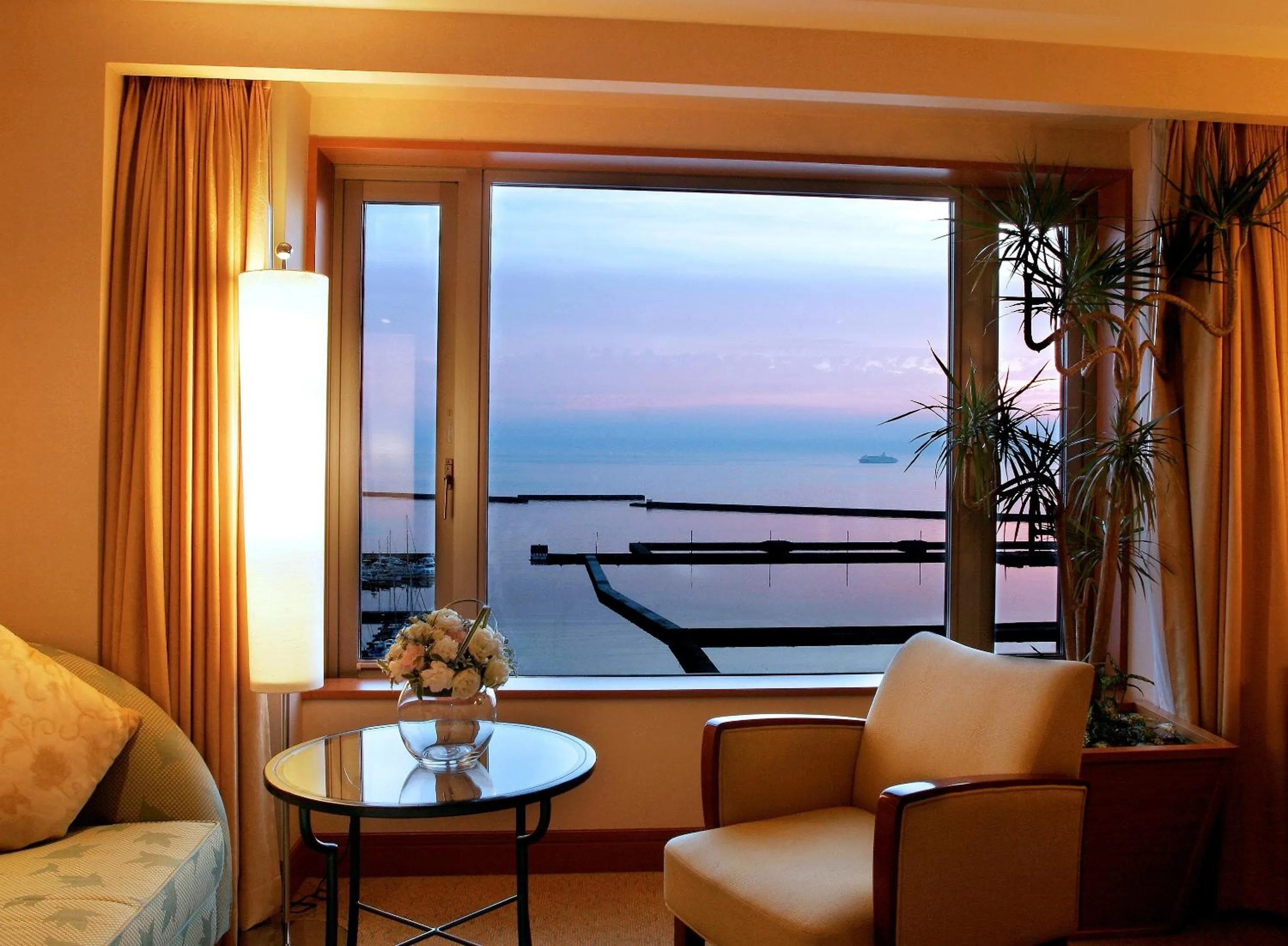 Seating area in Grand Park Otaru