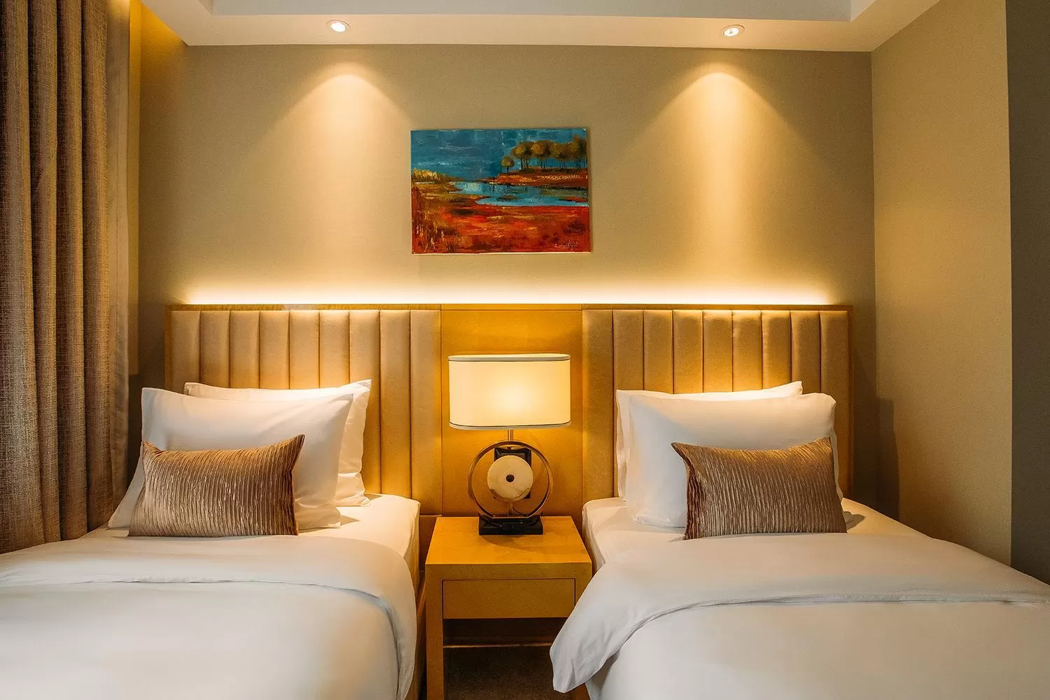 Bed in Marjan Plaza Hotel