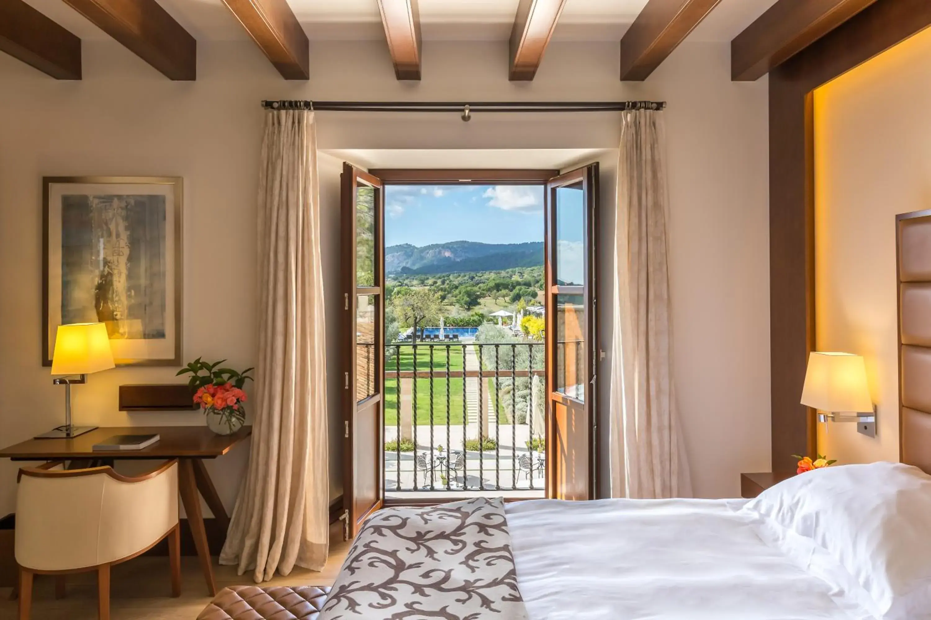 Garden view in Castell Son Claret - The Leading Hotels of the World