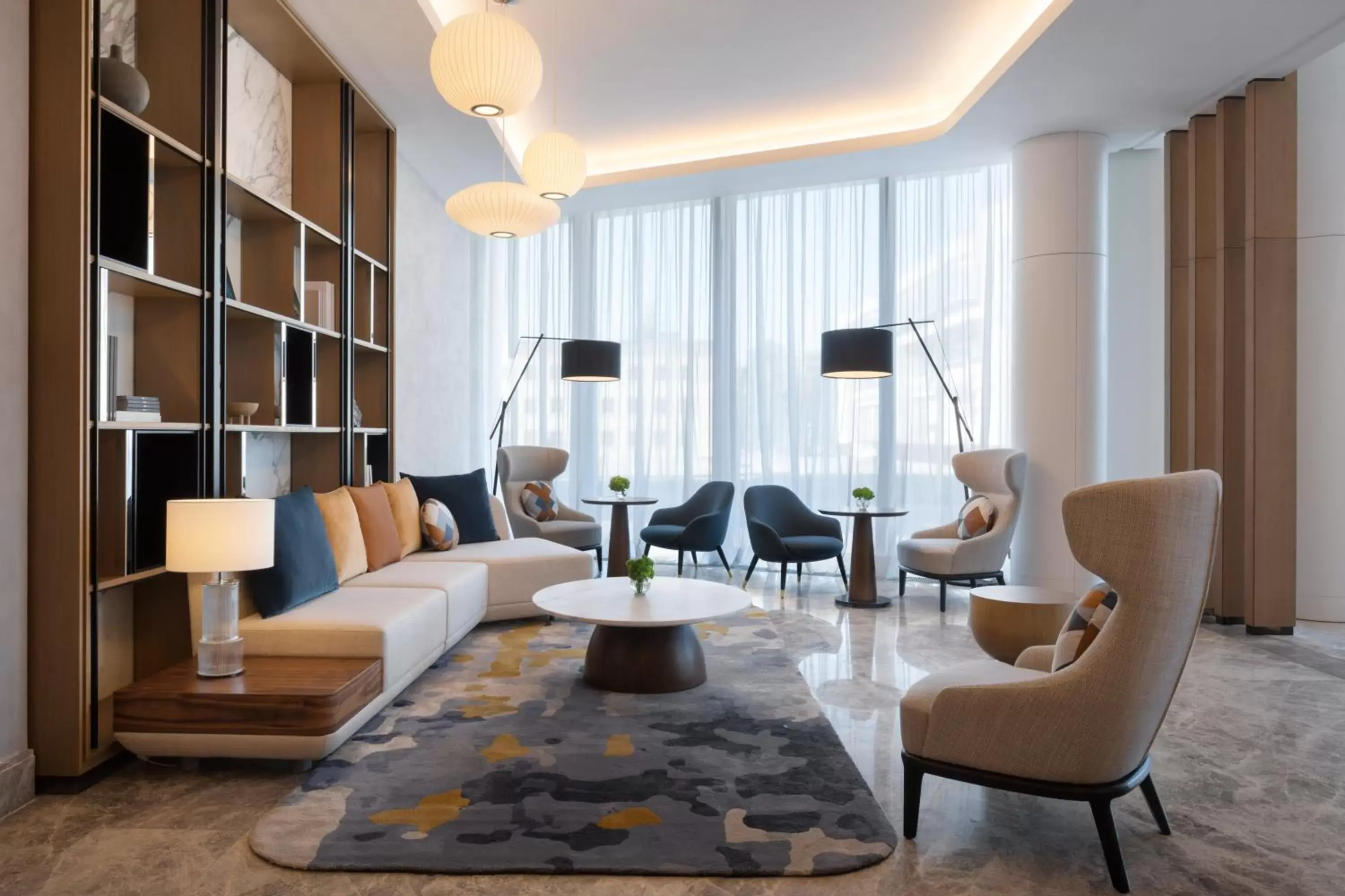 Lobby or reception, Seating Area in Tirana Marriott Hotel