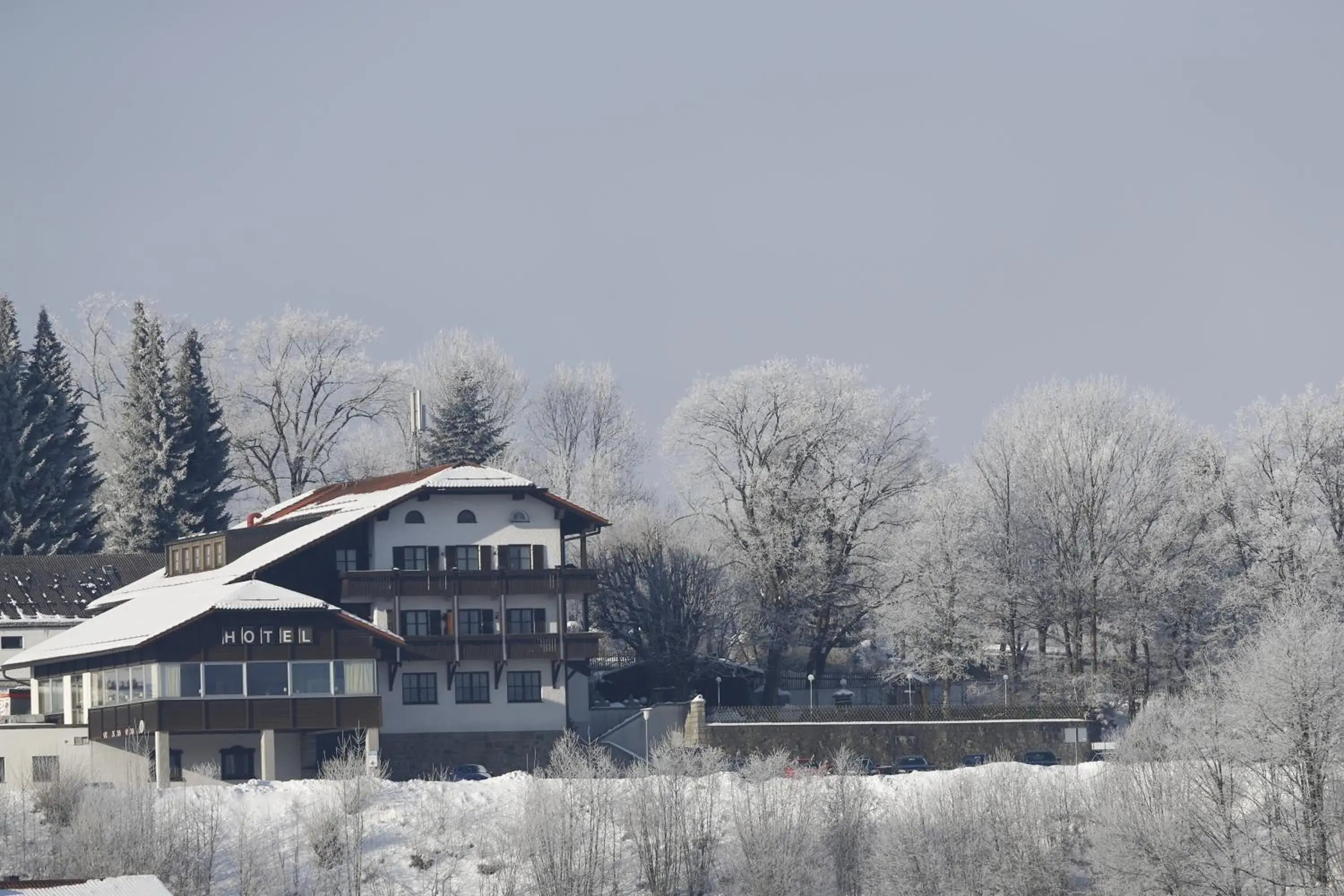 Property building, Winter in Landhotel Gottinger