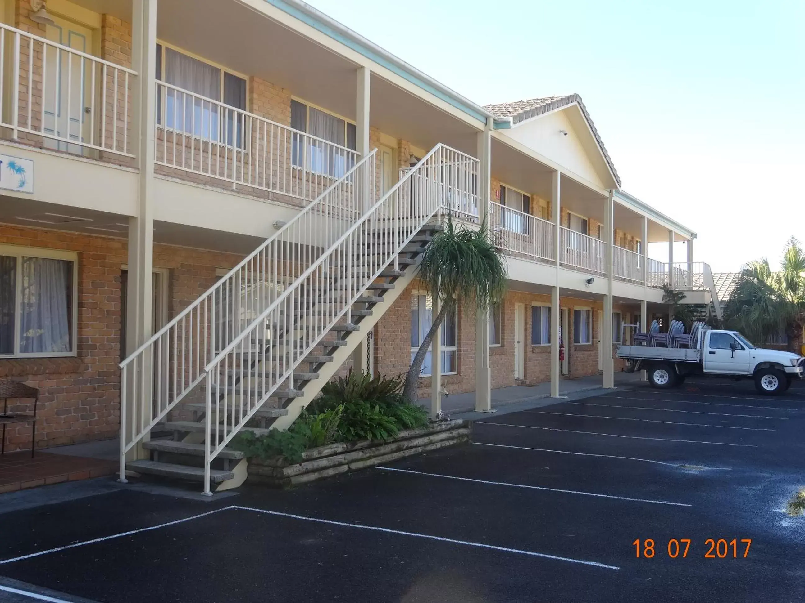 Balcony/Terrace, Property Building in Forster Palms Motel