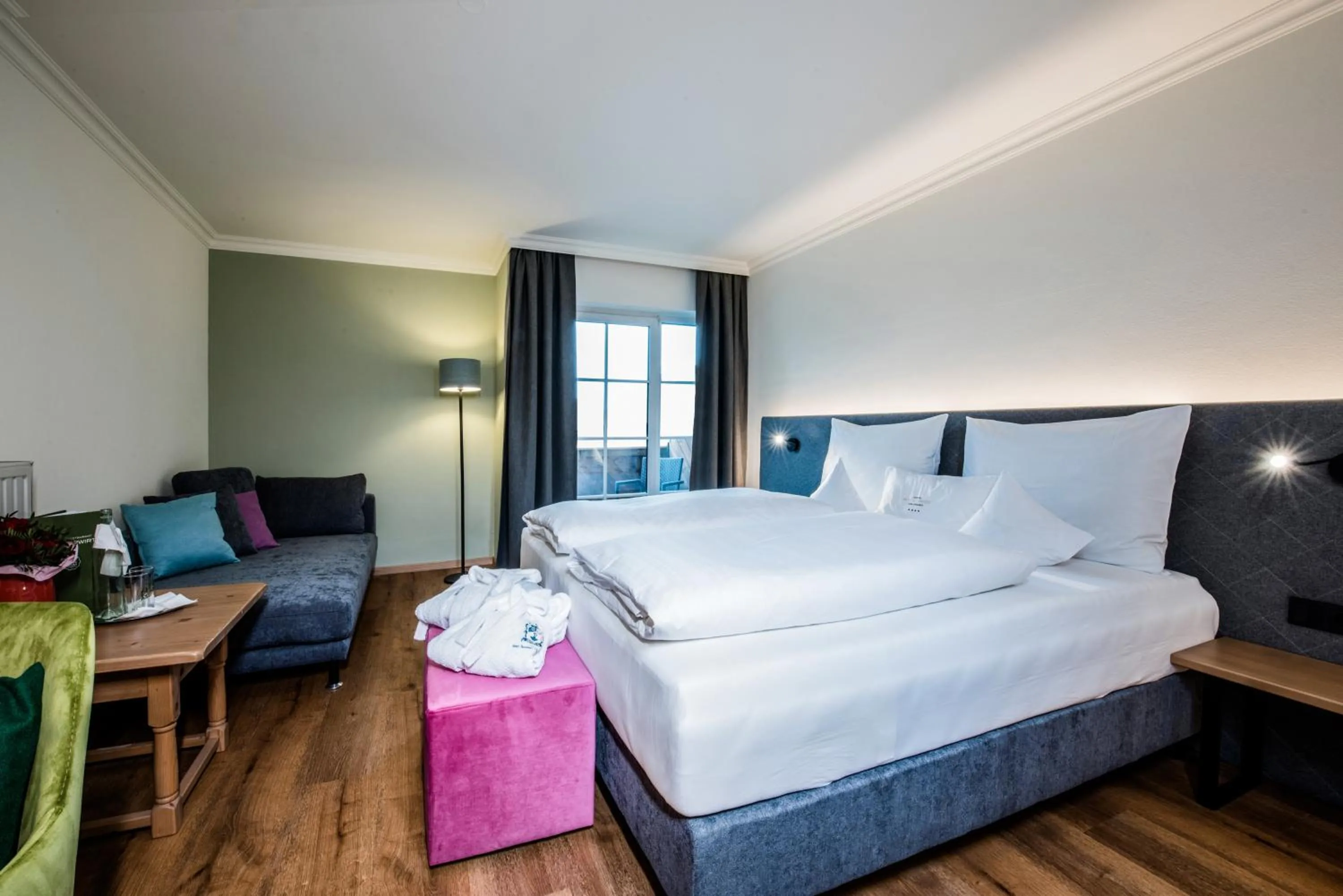 Bed in Hotel Walserwirt