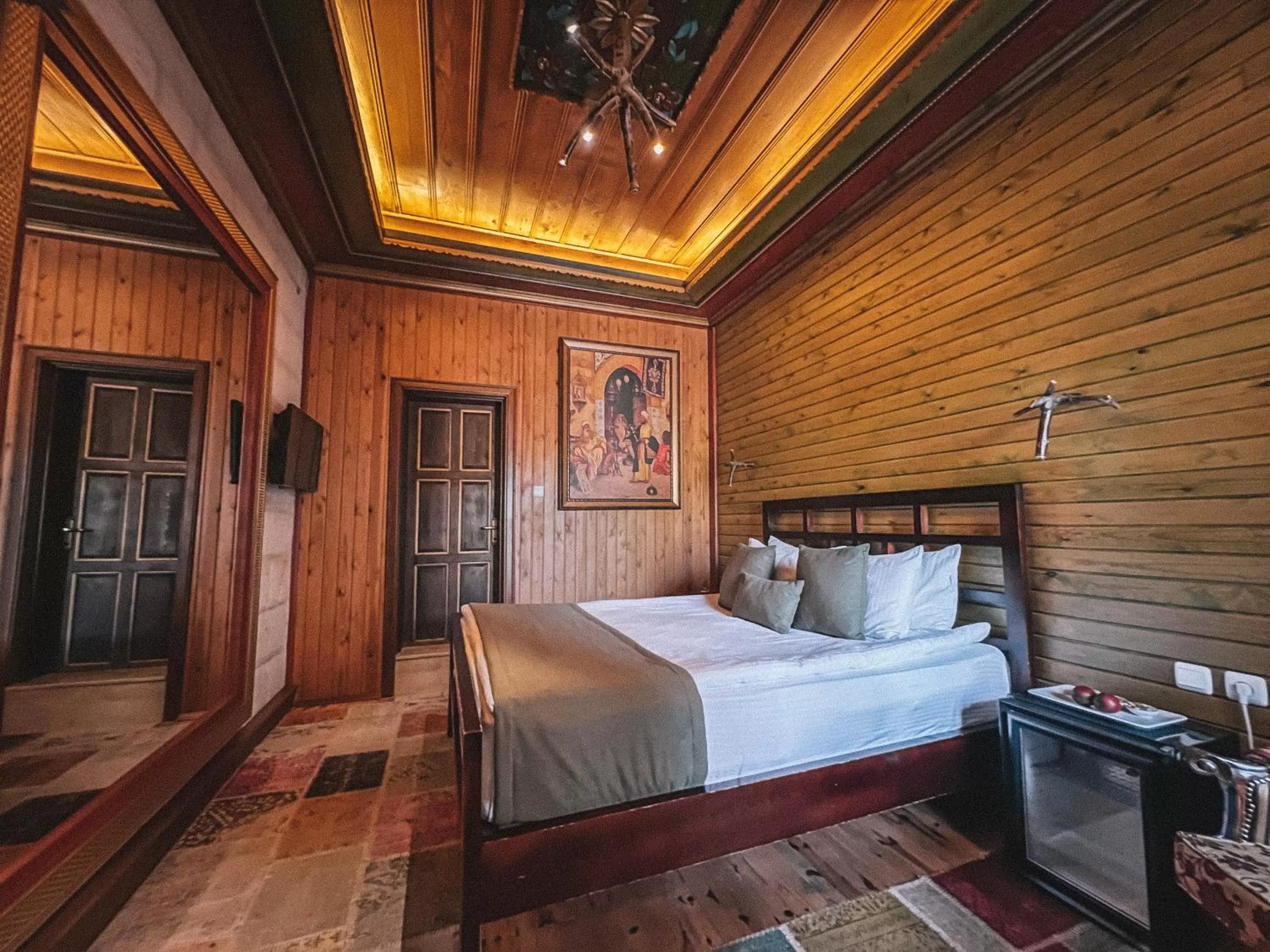 View (from property/room), Bed in Local Cave House