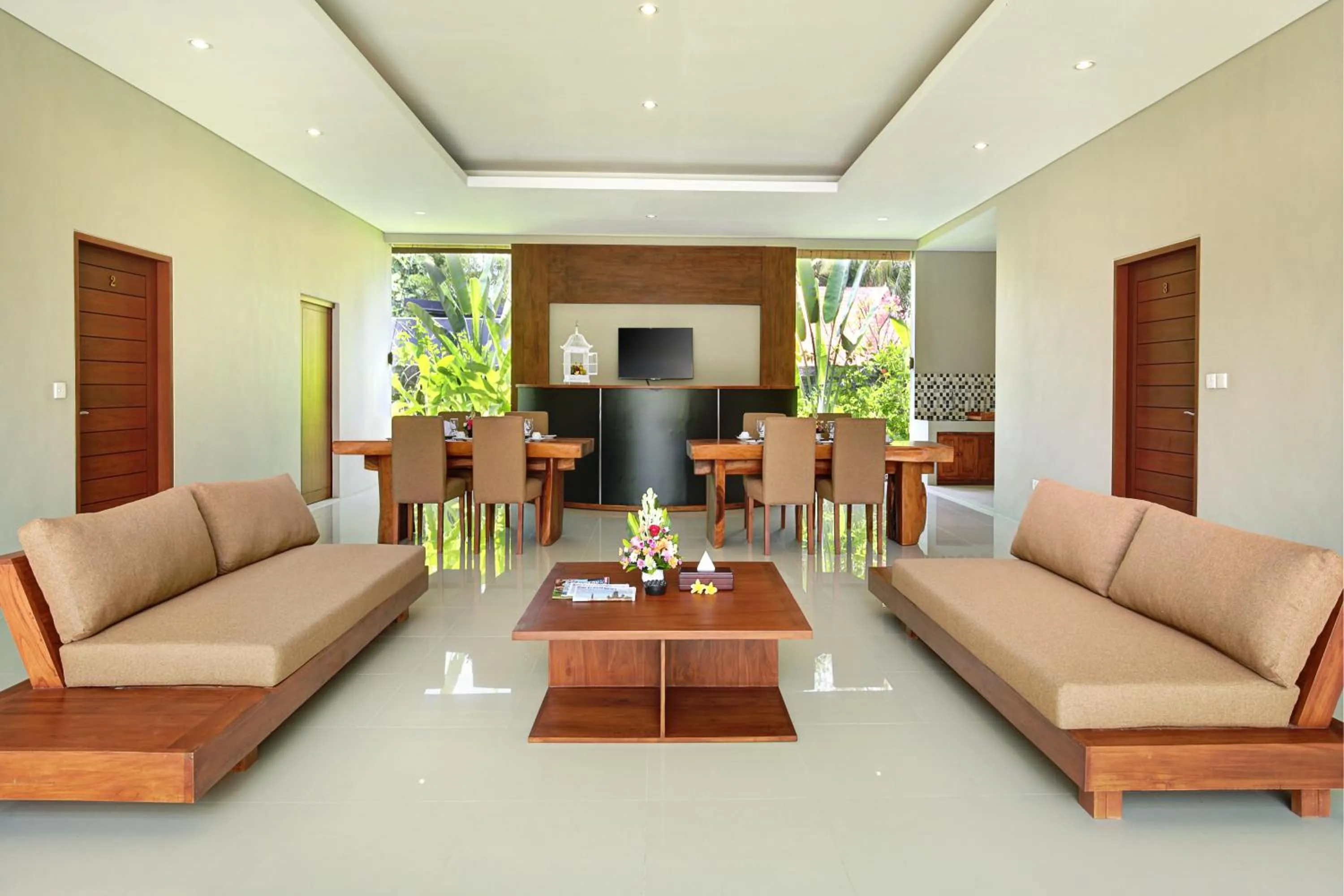 Living room in Sativa Villas Ubud with Private Pool
