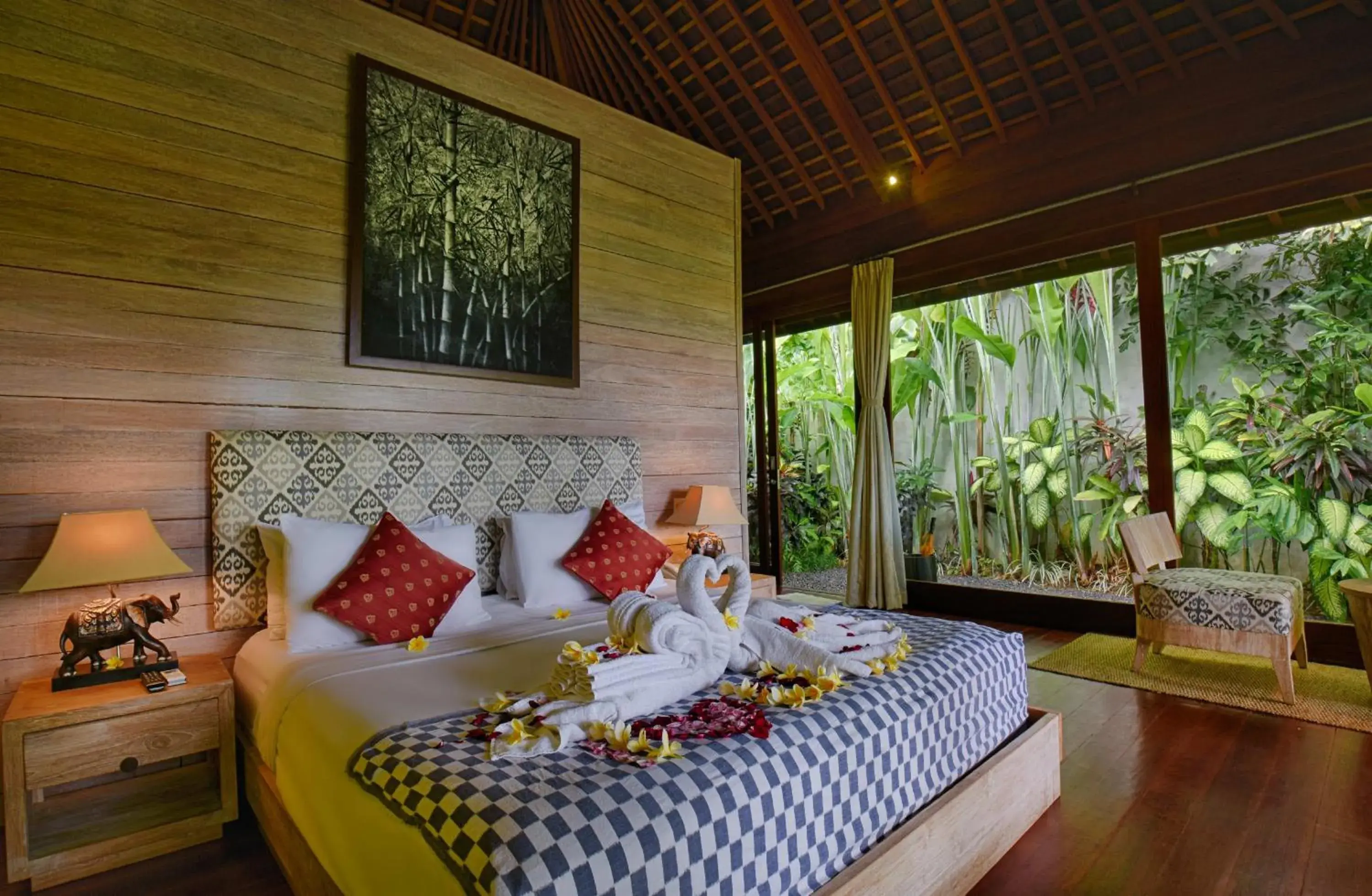 Bed in Samkhya Villa Ubud