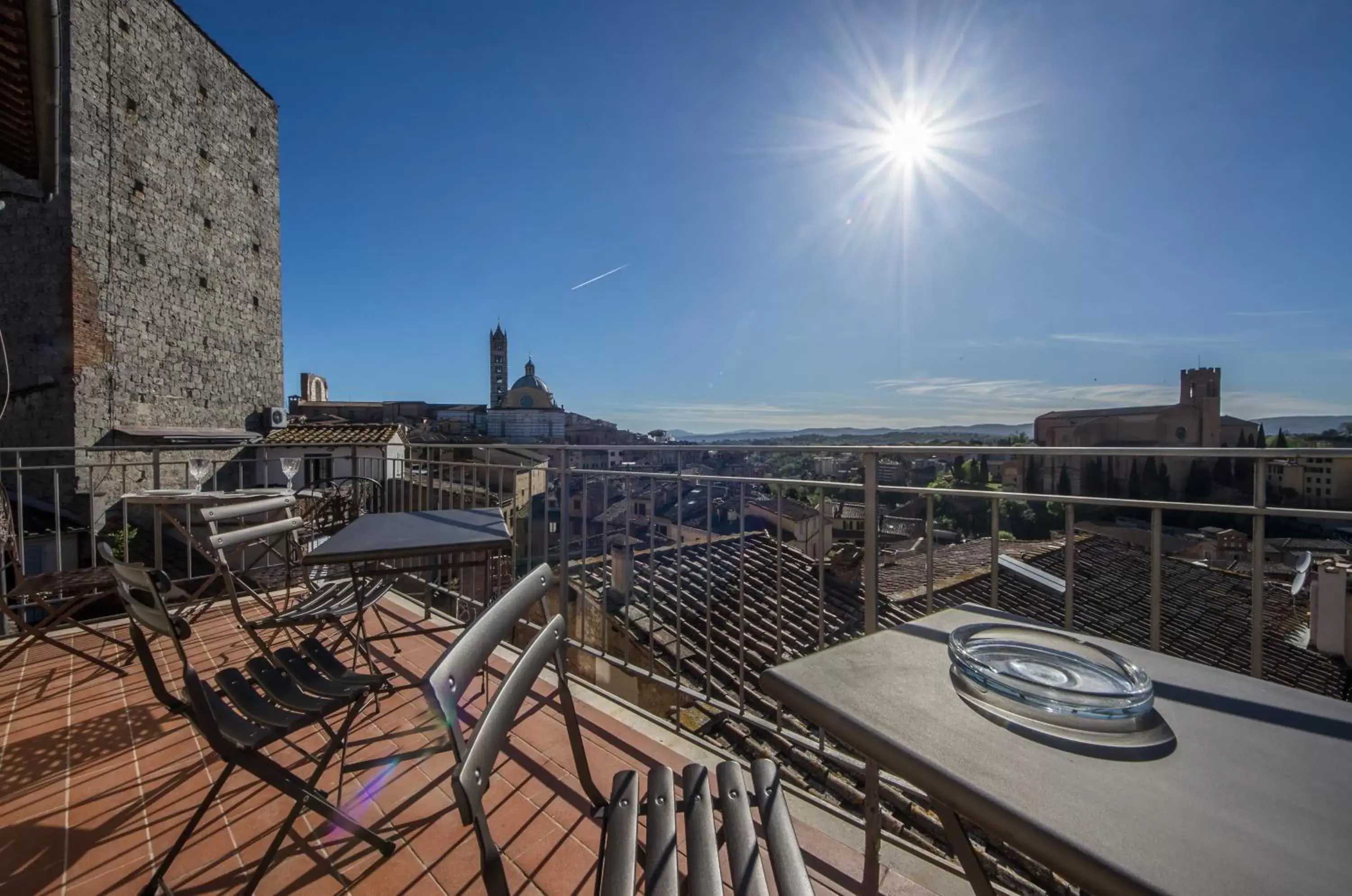 View (from property/room), Balcony/Terrace in I Terzi Di Siena - Rooms Only