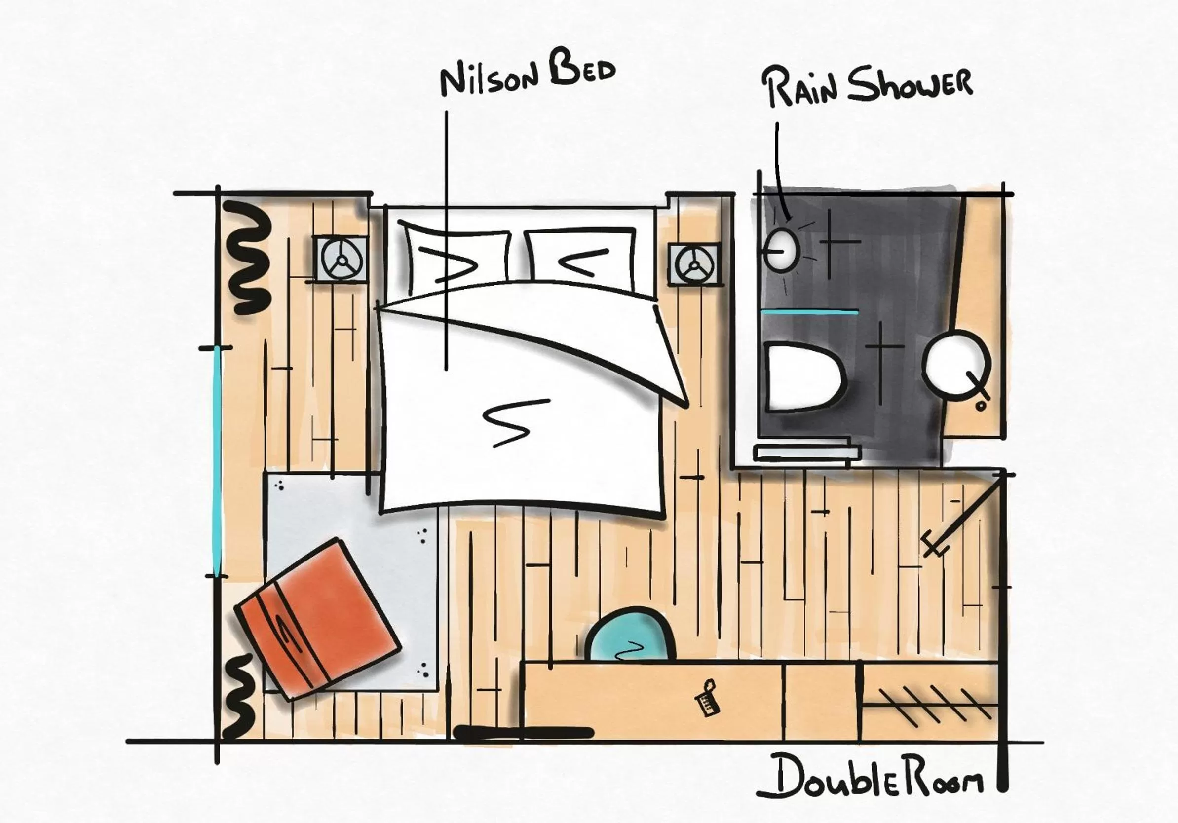 Floor plan in Hotel de Sterrenberg - Adults Only