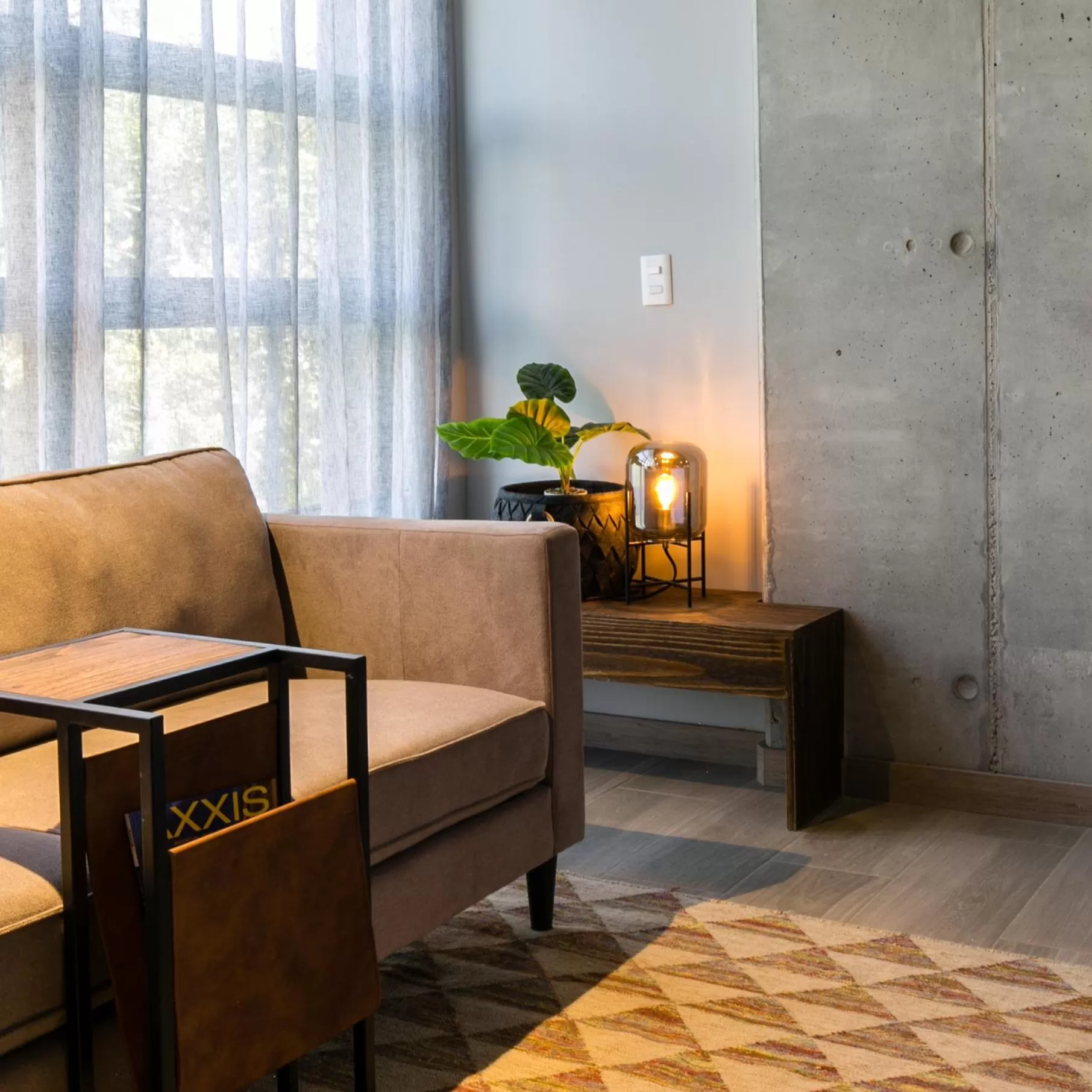 Seating area in Factory Lofts Hotel