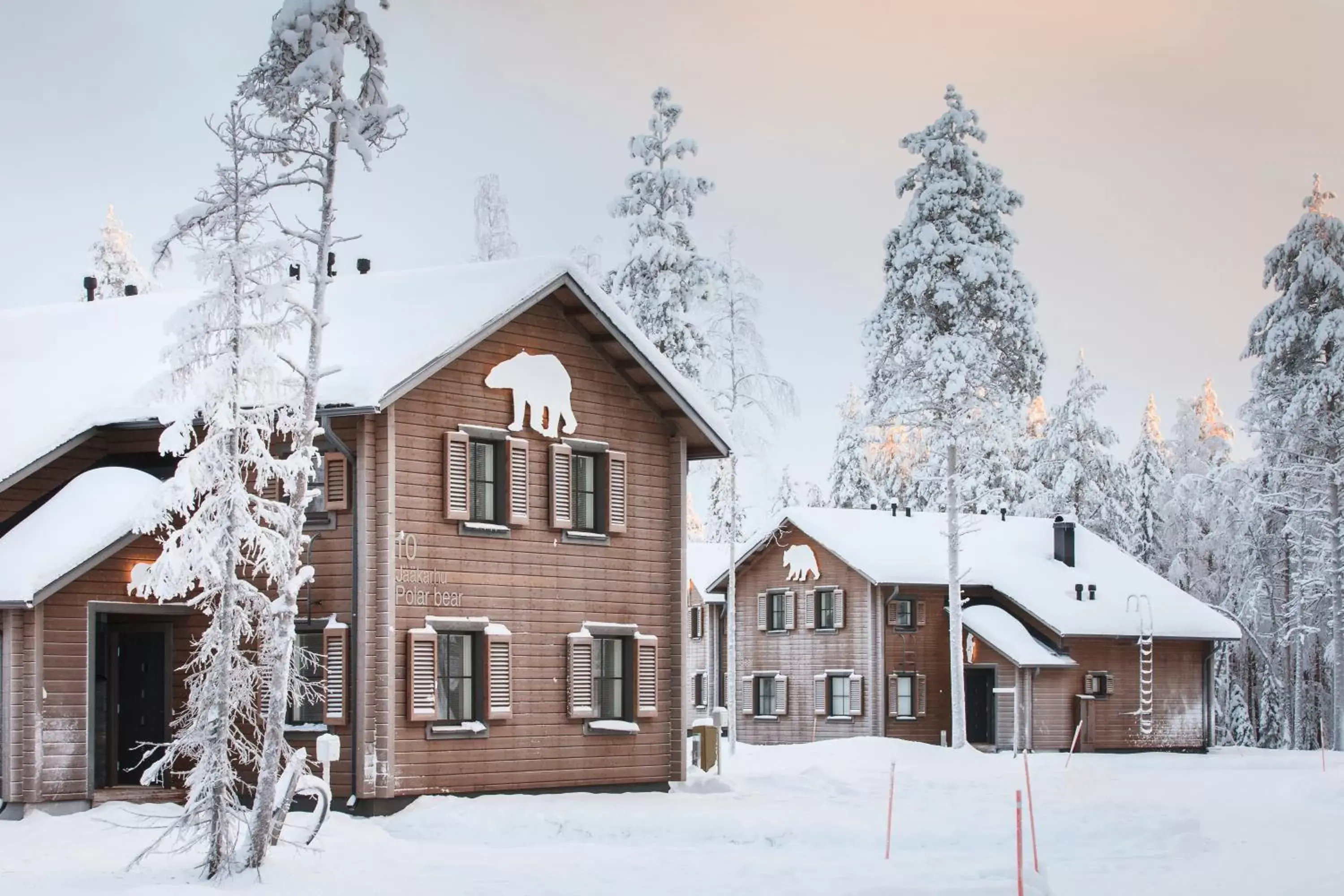 Property building, Winter in Ranua Resort Holiday Villas