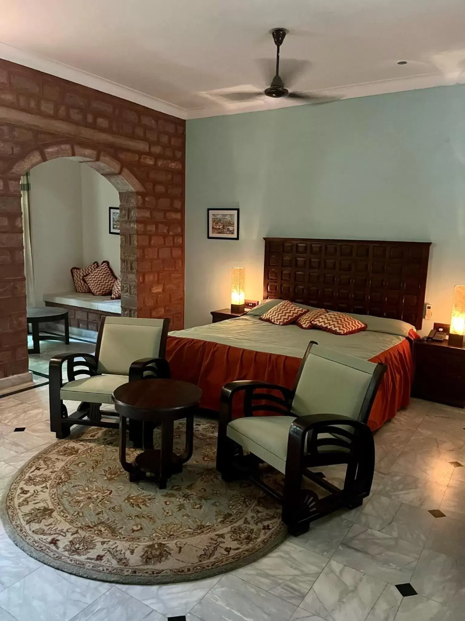 Bed in Devi Bhawan - A Heritage Hotel