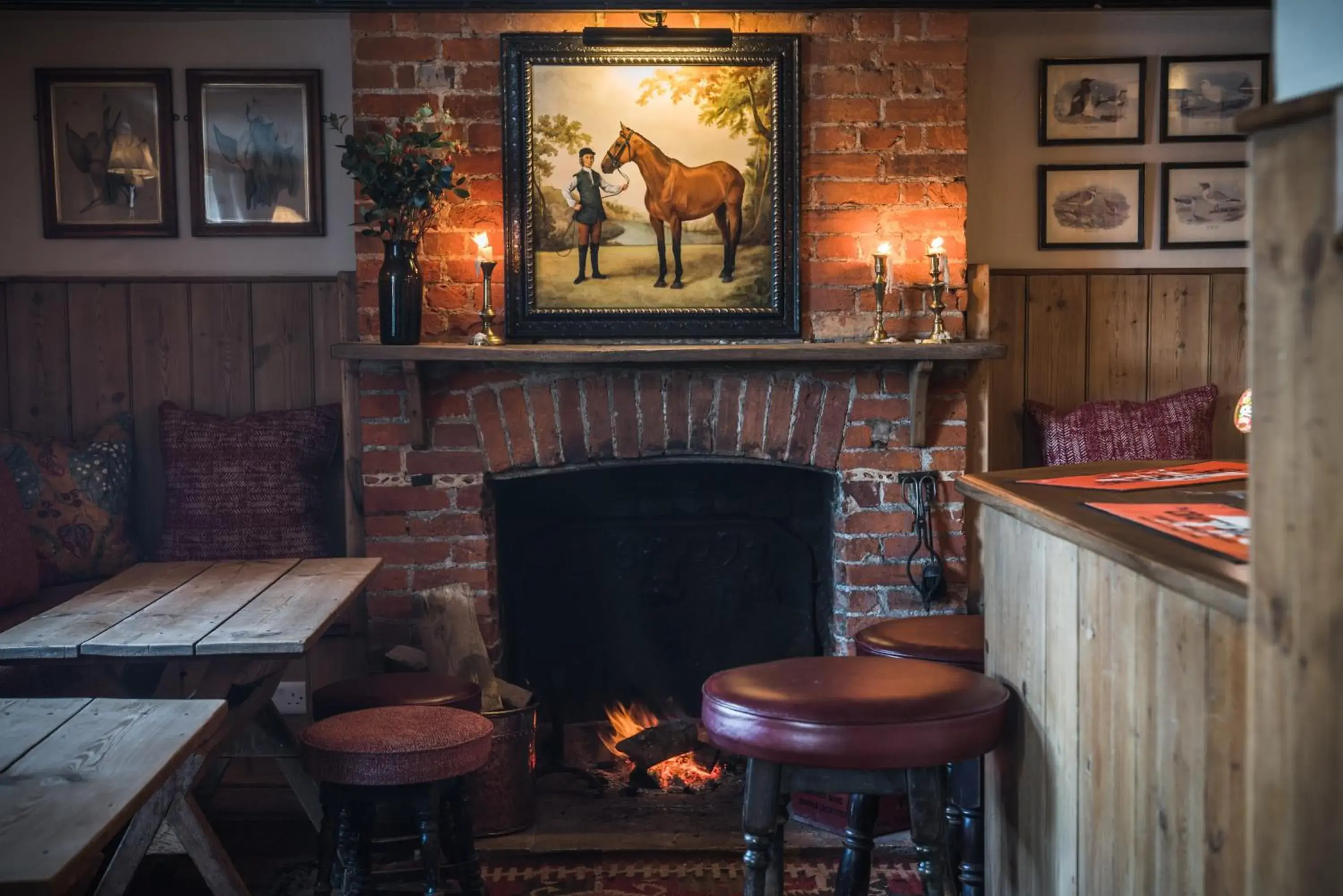 Seating area in The Horse and Groom Inn