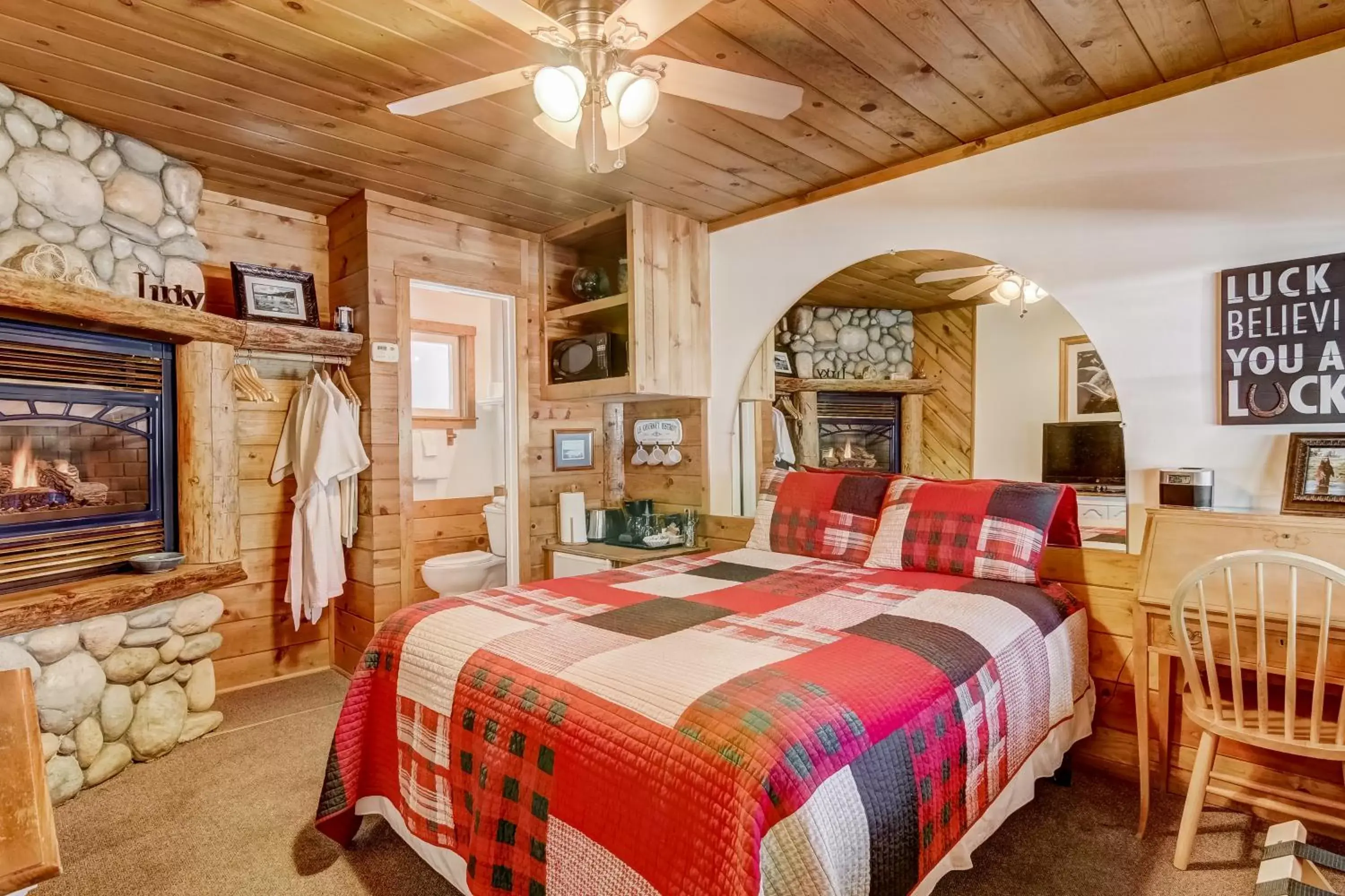 Bed in Heavenly Valley Lodge