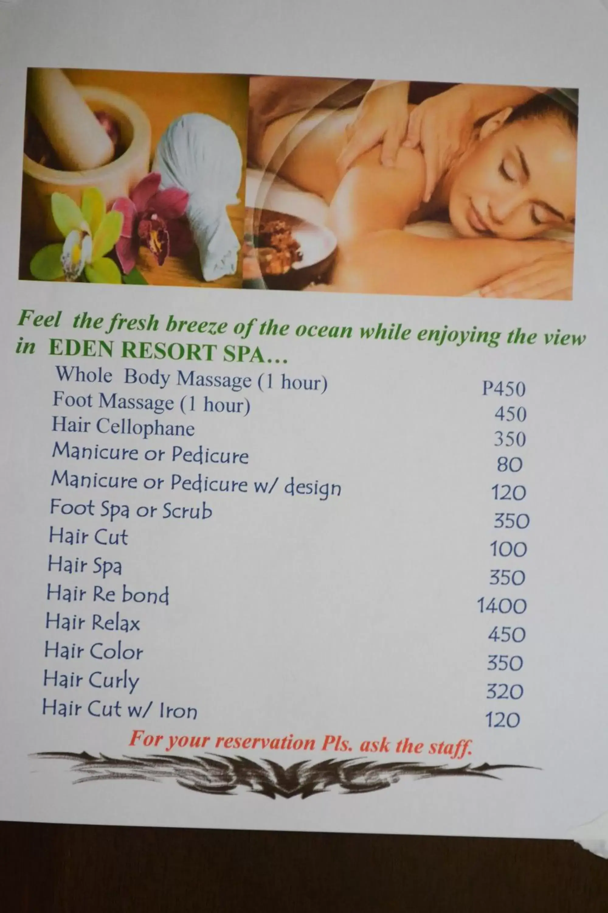 Spa and wellness centre/facilities in Eden Resort Spa and wellness centre/facilities in Eden Resort