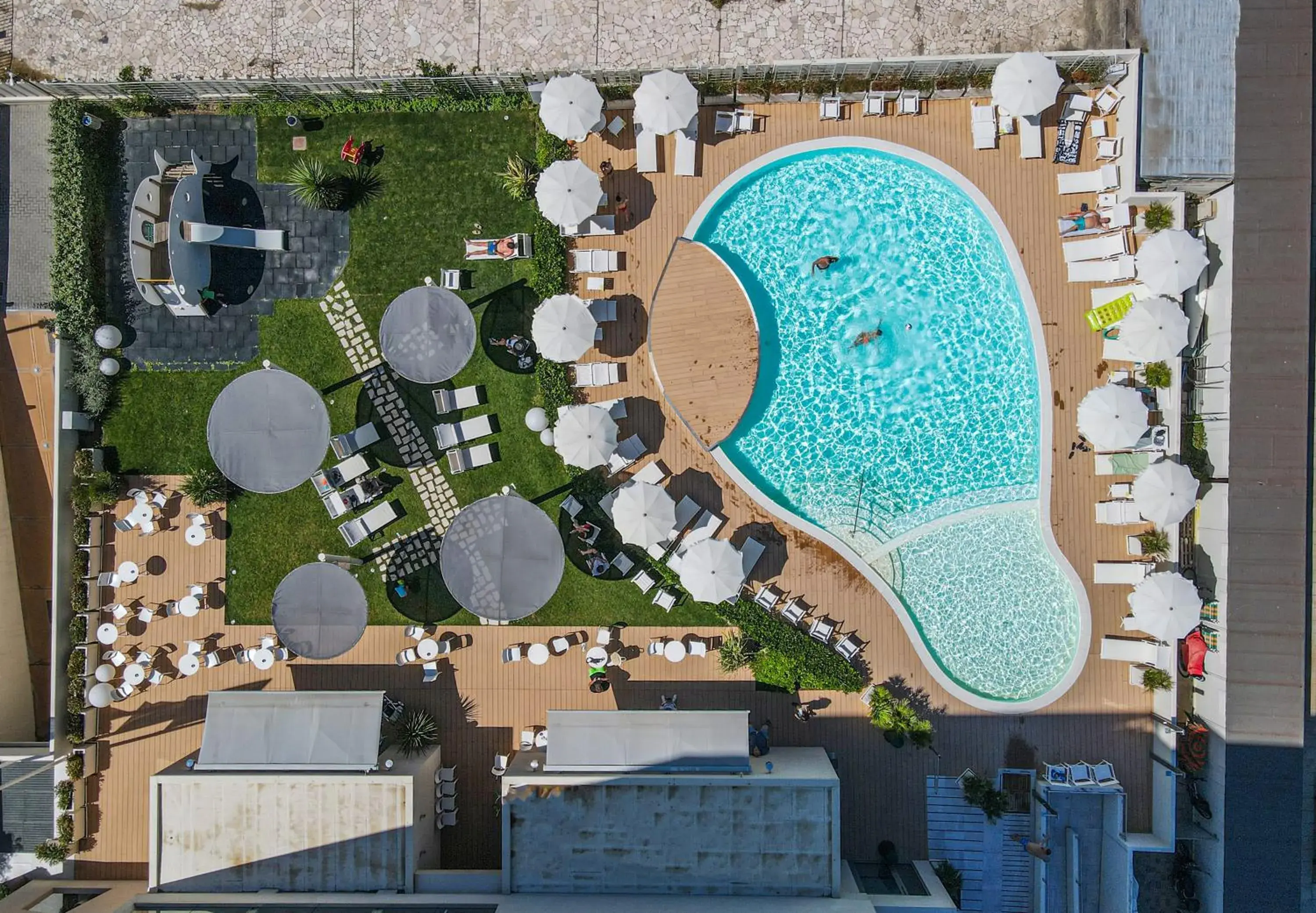 Property building, Pool View in Nautilus Family Hotel